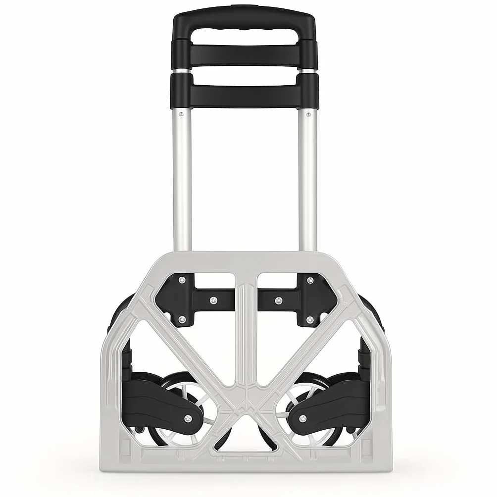 Carretilla de Mano Plegable y Extensible Aluminio 75kg con Ruedas