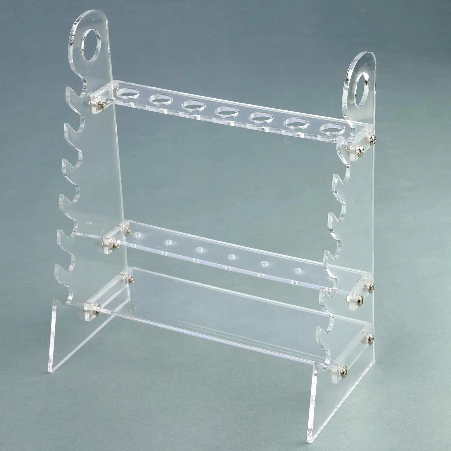 Stonylab Rack de Pipetas Laboratorio, Soporte Desmontable Plexiglás para Pipetas con Agujero de 1,5 cm