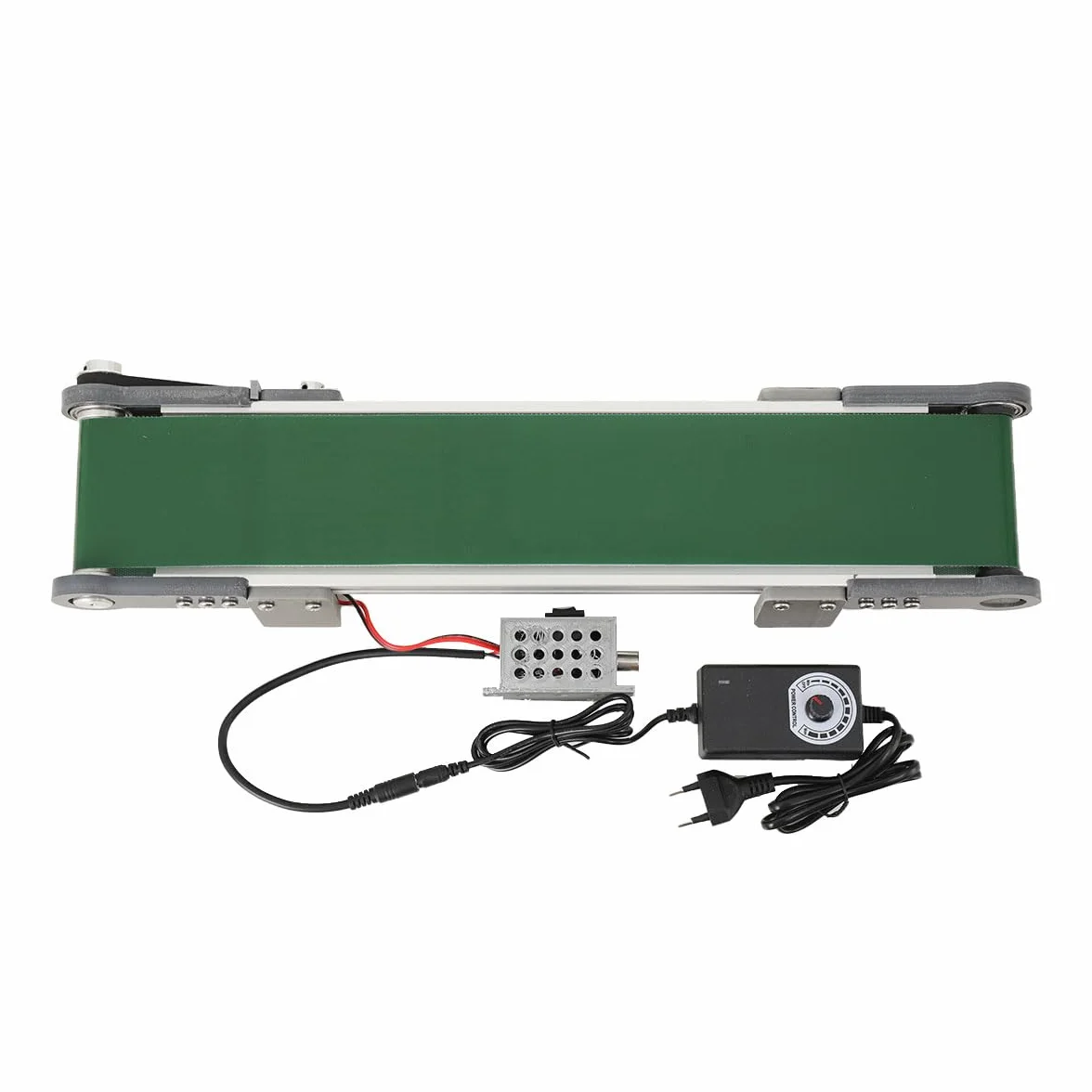 Mini Máquina Expendedora Transportadora 500x100mm, Pista de Banda Automática con Velocidad Ajustable 1.8-7.6cm/s