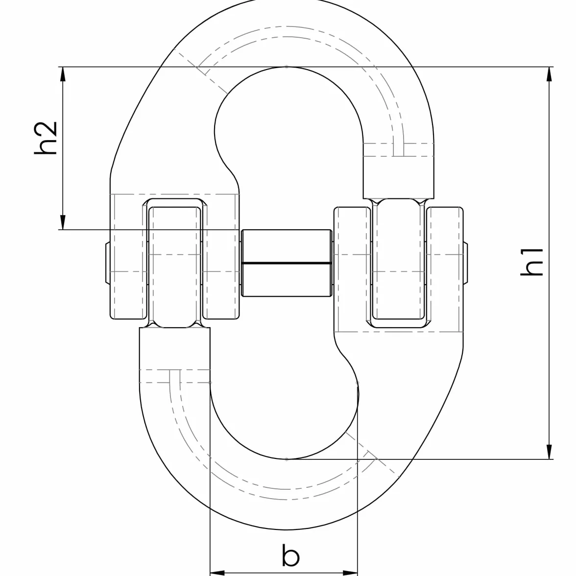 Eslabón de conexión 2000 kg 8 mm GK8