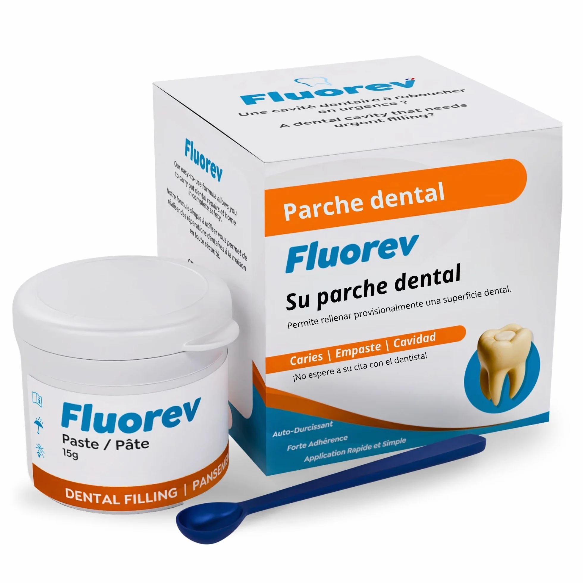 Relleno dental temporal con óxido de zinc 15 g reparación caries dolor