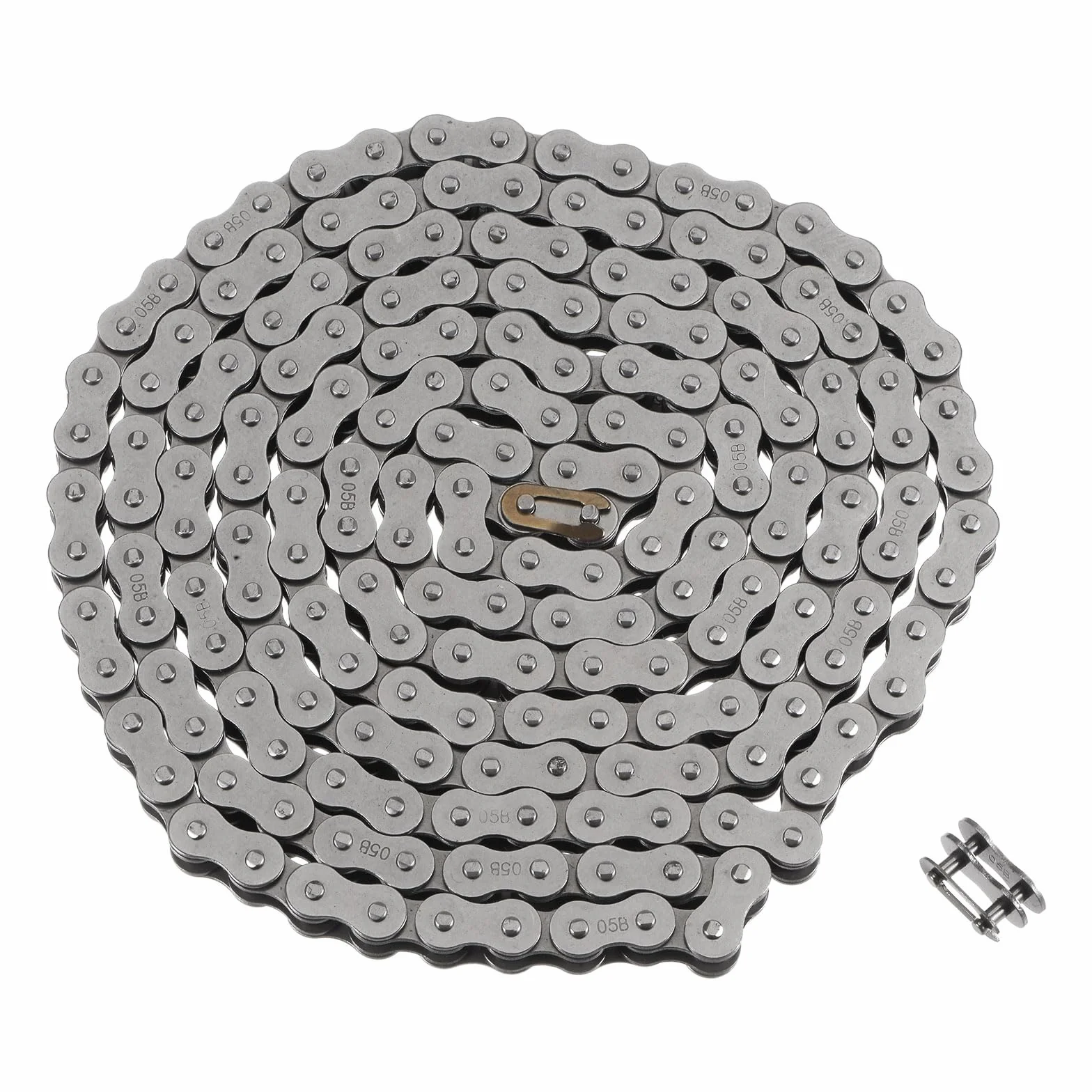 Rodillo Cadena Estándar Métrico 05B, 5 Pies, Acero al Carbono, 8mm, 190 Eslabones