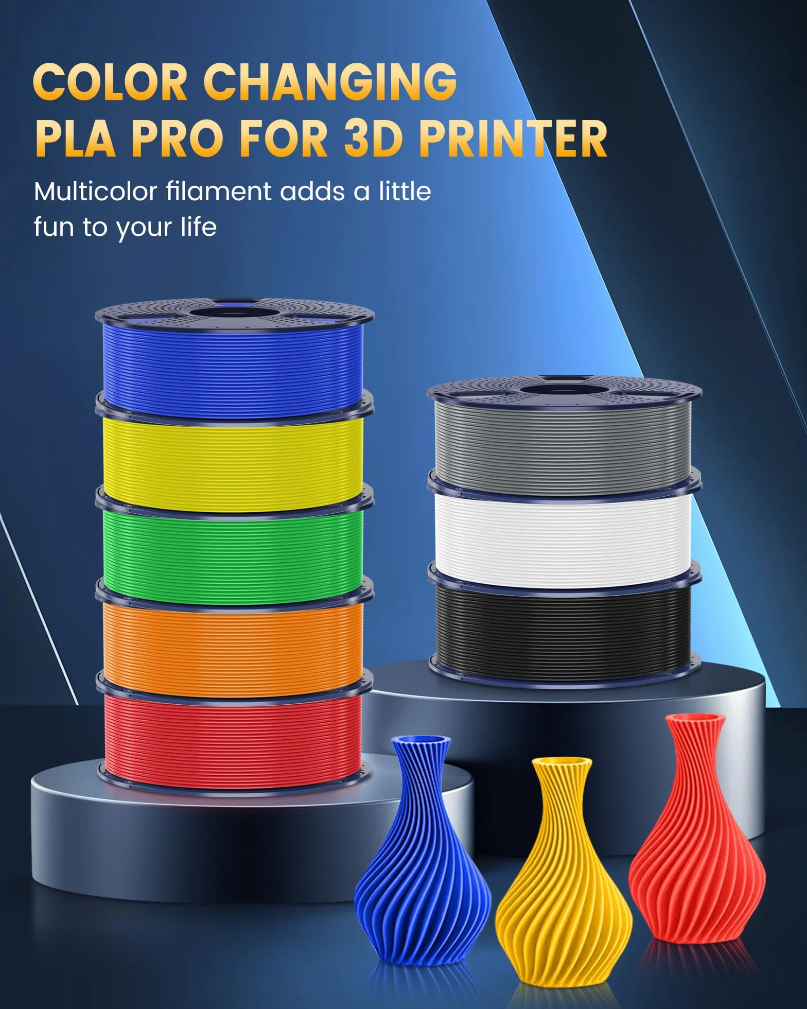 SUNLU Filamento PLA+ 1.75 mm Negro 1KG Precisión dimensional +/- 0.02mm para Impresoras 3D
