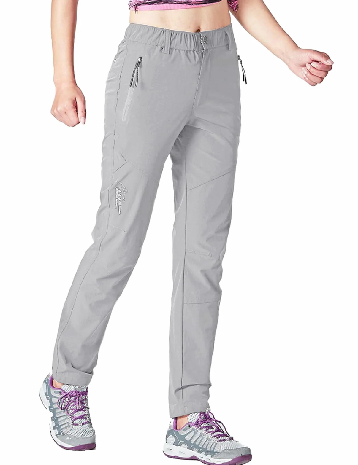 Rdruko Pantalones de senderismo para mujer, pantalones de trekking, ligeros, de secado rápido, protección UV UPF 50+, transpirables