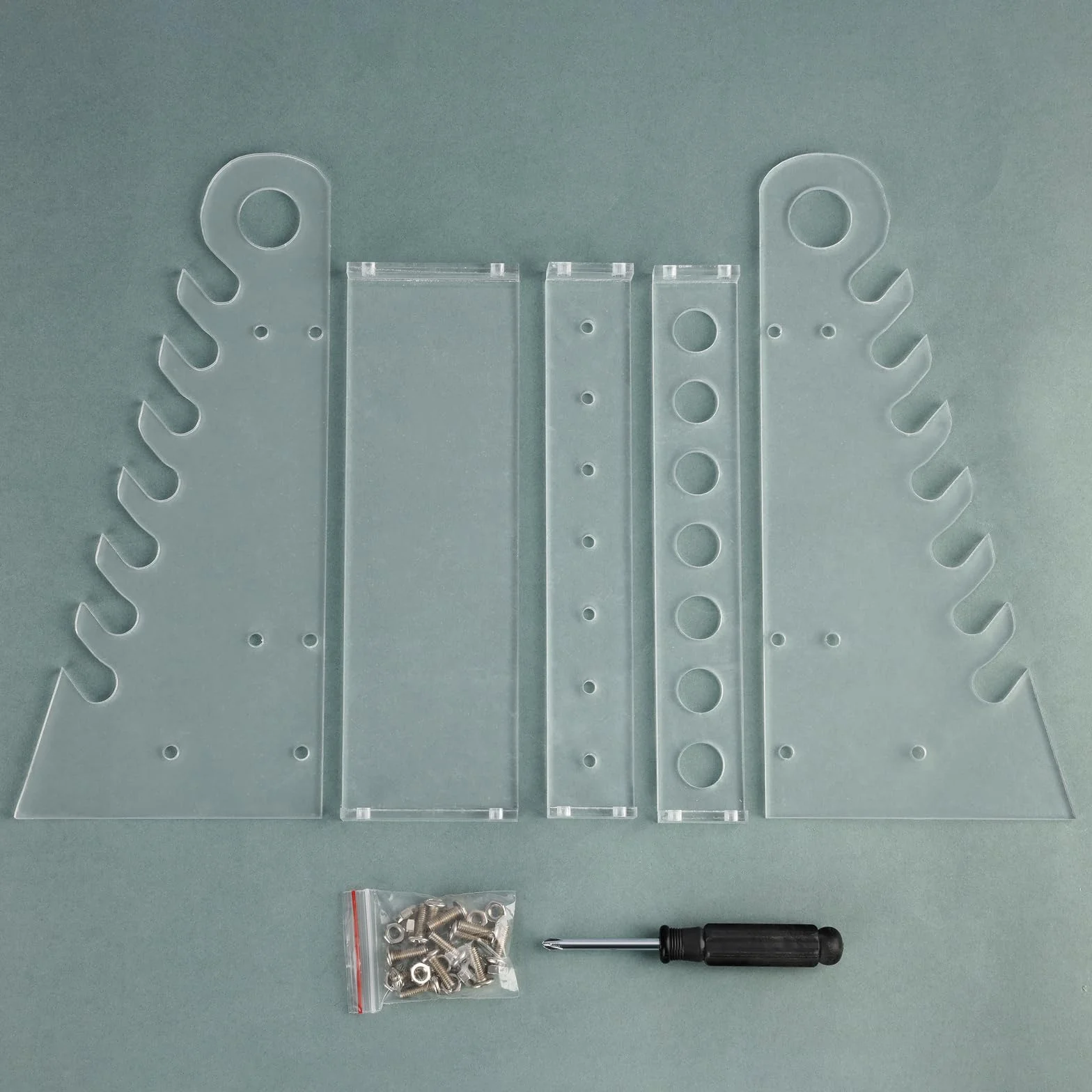 Stonylab Rack de Pipetas Laboratorio, Soporte Desmontable Plexiglás para Pipetas con Agujero de 1,5 cm