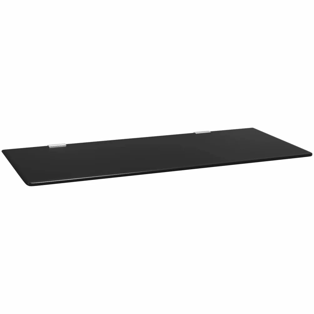 vidaXL Panel de Privacidad para Urinario de Pared, Vidrio Templado Negro 90x40 cm