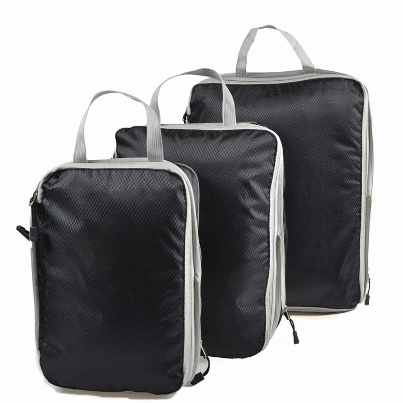 1 cubo de embalaje, bolsa de almacenamiento de viaje plegable, impermeable, maleta de nailon portátil con bolso, organizador de equipaje, grande, 40 x 30 cm, solo 1, negro (azul, azul cielo, pequeño