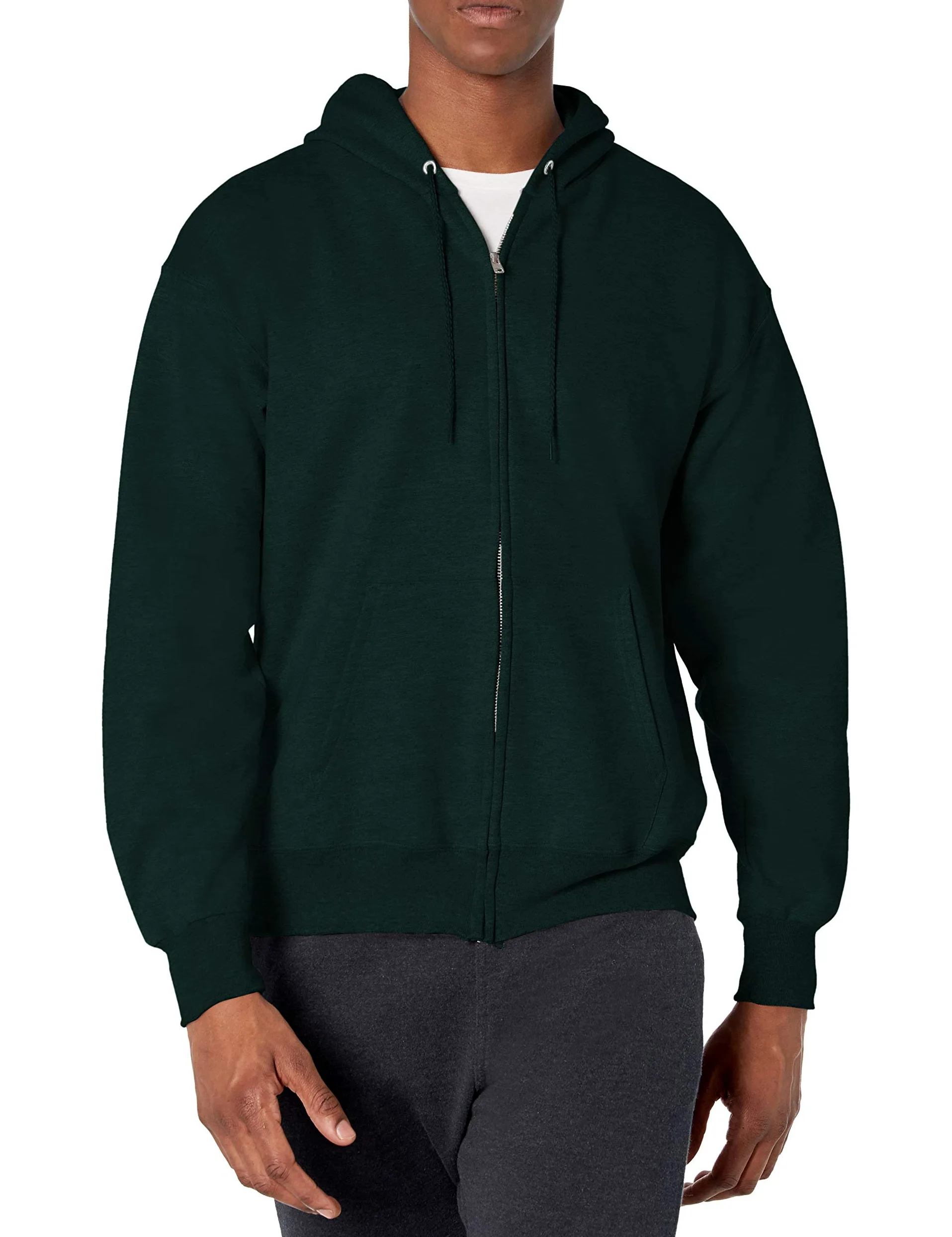 Hanes Ultimate Full-Zip Hoodie, Men's Hooded Fleece Sweatshirt with Zipper Sudadera con Capucha Hombre (Pack de 1)