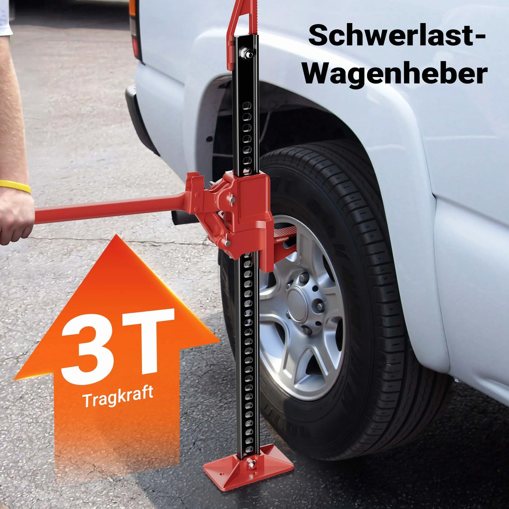 WilTec Gato de trinquete High Lift 3000 kg 12,2-76 cm