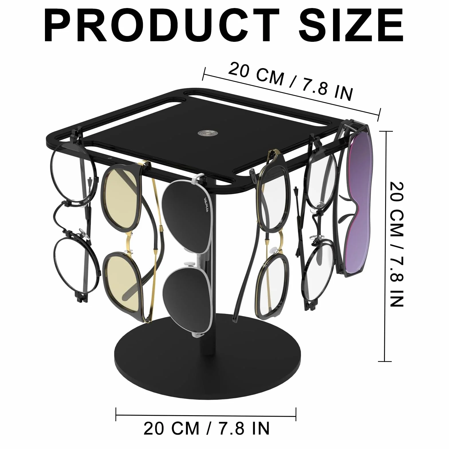 Soporte Giratorio Acrílico para Gafas de Sol, Relojes y Pulseras