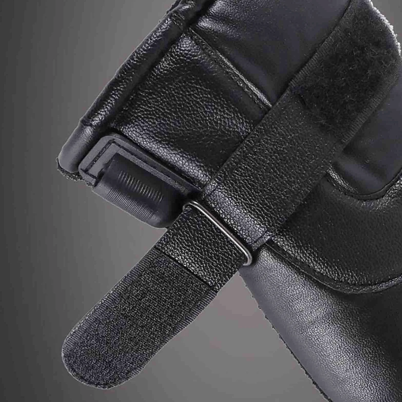 Guantes térmicos Guantes térmicos de Invierno eléctricos Pantalla táctil USB Cuero Impermeable Negro para Mujeres Hombres Esquí Ciclismo