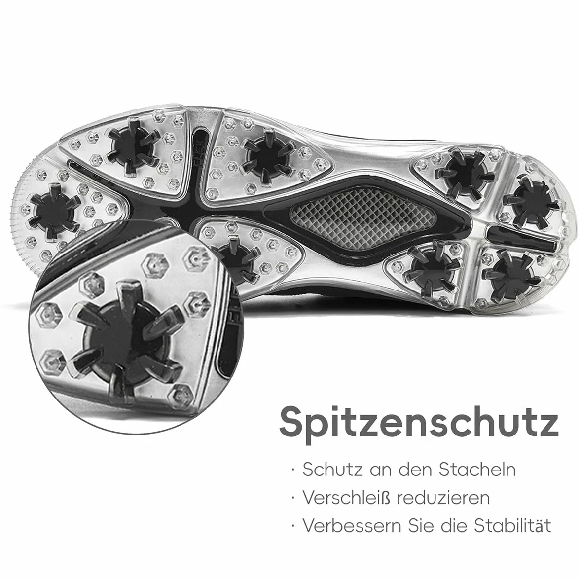 ULTIANT Zapatos de Golf para Hombre, Impermeables y Confortables, Diseño Clásico con Suela Antideslizante, Respirantes y Ligeros, Ideales para Juego y Entrenamiento de Golf en Campo