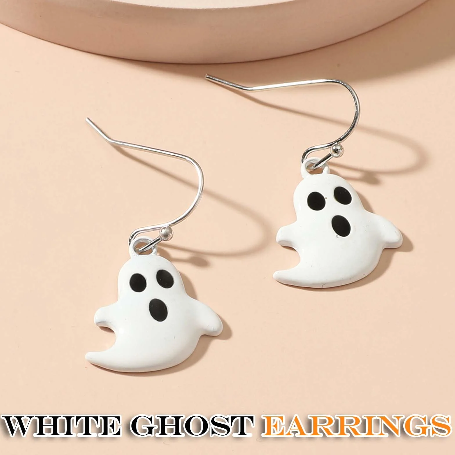 3 Pares Pendientes Halloween, Halloween Calabaza Fantasma Araña Pendientes para Mujeres, Accesorios Vampiro Mujer, Novedosas para Regalos, Decoración de Brujas