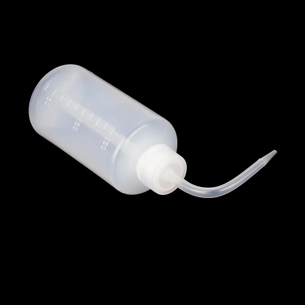Botella de Lavado 250 ml, 2 Paquete, LDPE, Boca Estrecha, Squeeze Wash Bottle