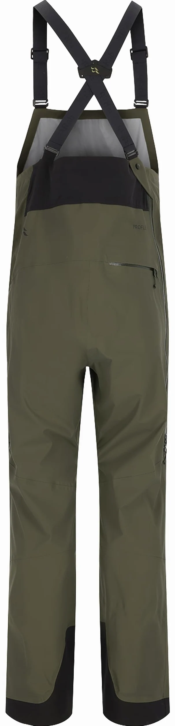 RAB Khroma Kinetic Bib Pantalones impermeables transpirables para esquí y montañismo - Ejército - M