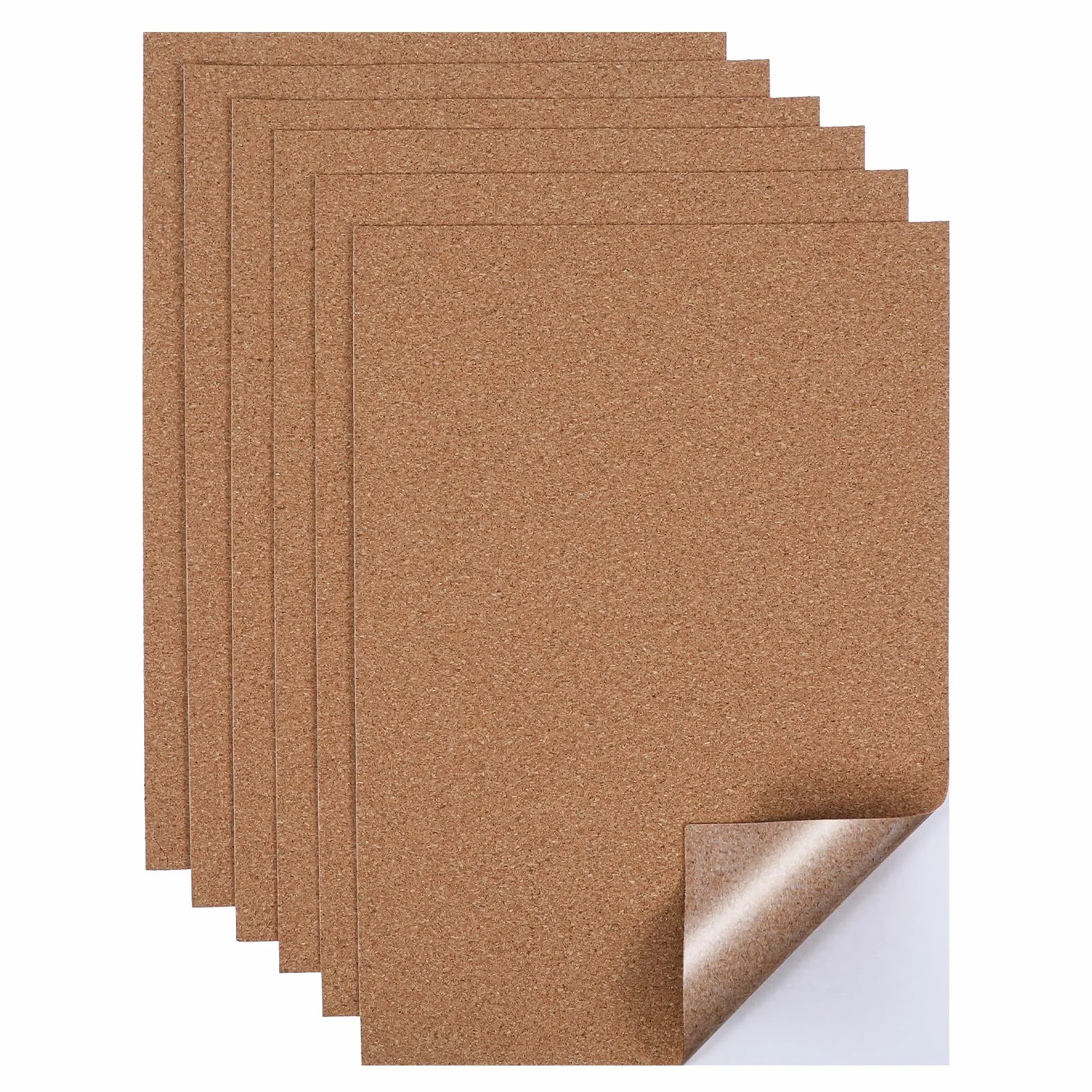 Nogeqi 6 placas de corcho autoadhesivas 30x21 cm 1 mm para pared decoración manualidades
