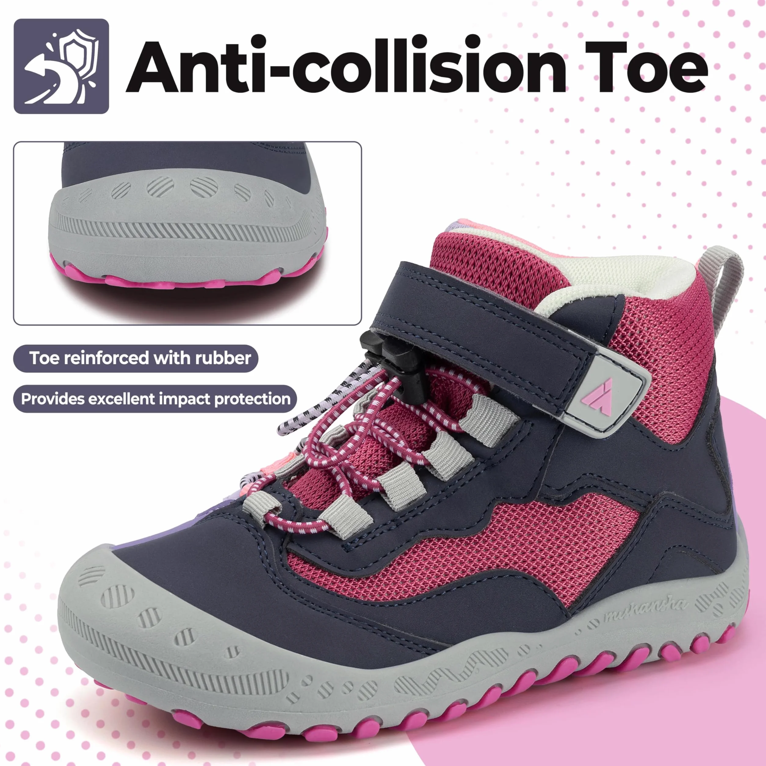 Mishansha Niña Zapatillas de Trekking Cómodas Ligero Botas de Senderismo Transpirables Zapatos de Deporte GR.24-38