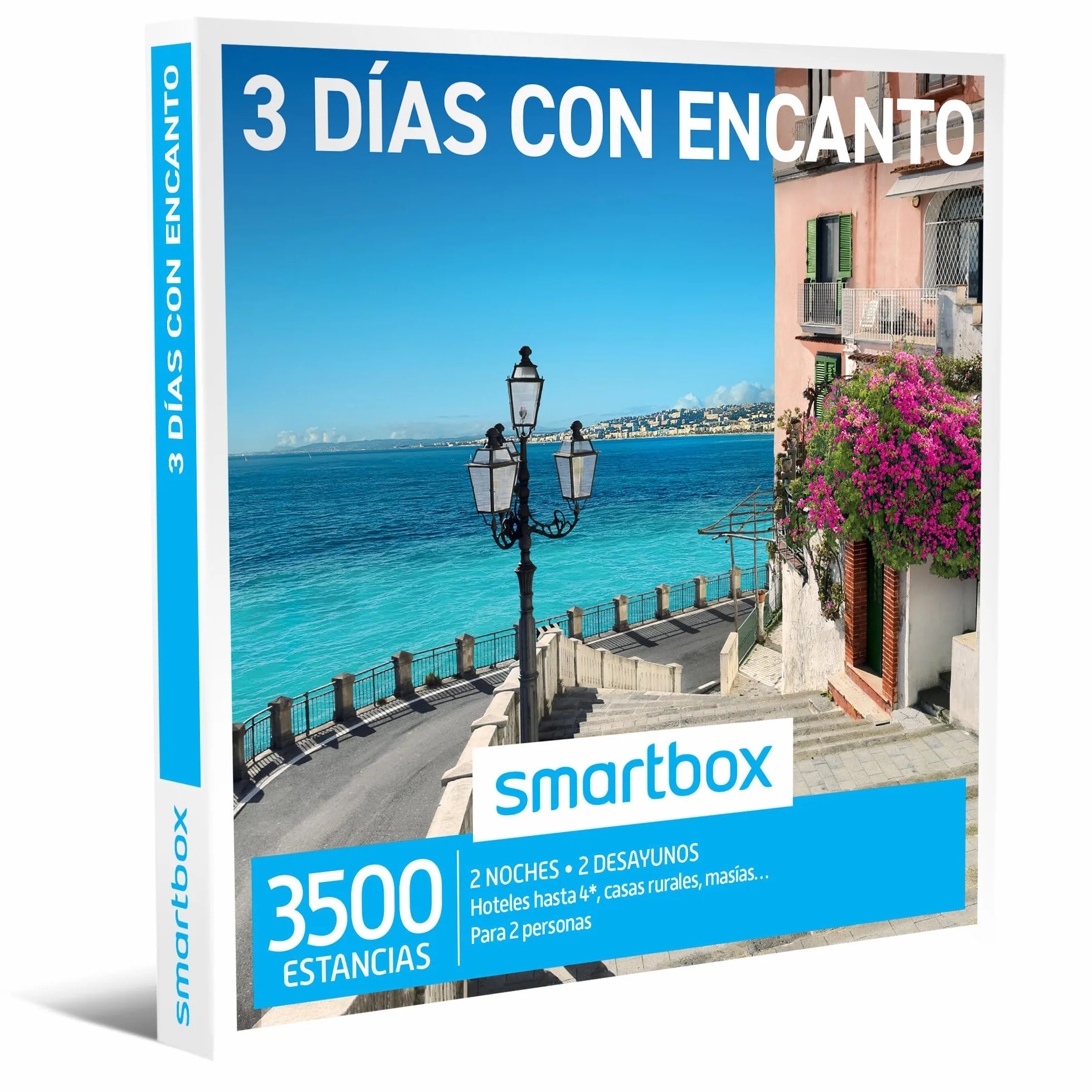 Smartbox Caja Regalo 3 días con Encanto 1 o 2 Noches con Desayuno o 1 Noche con Cena SPA o Bodega para 2