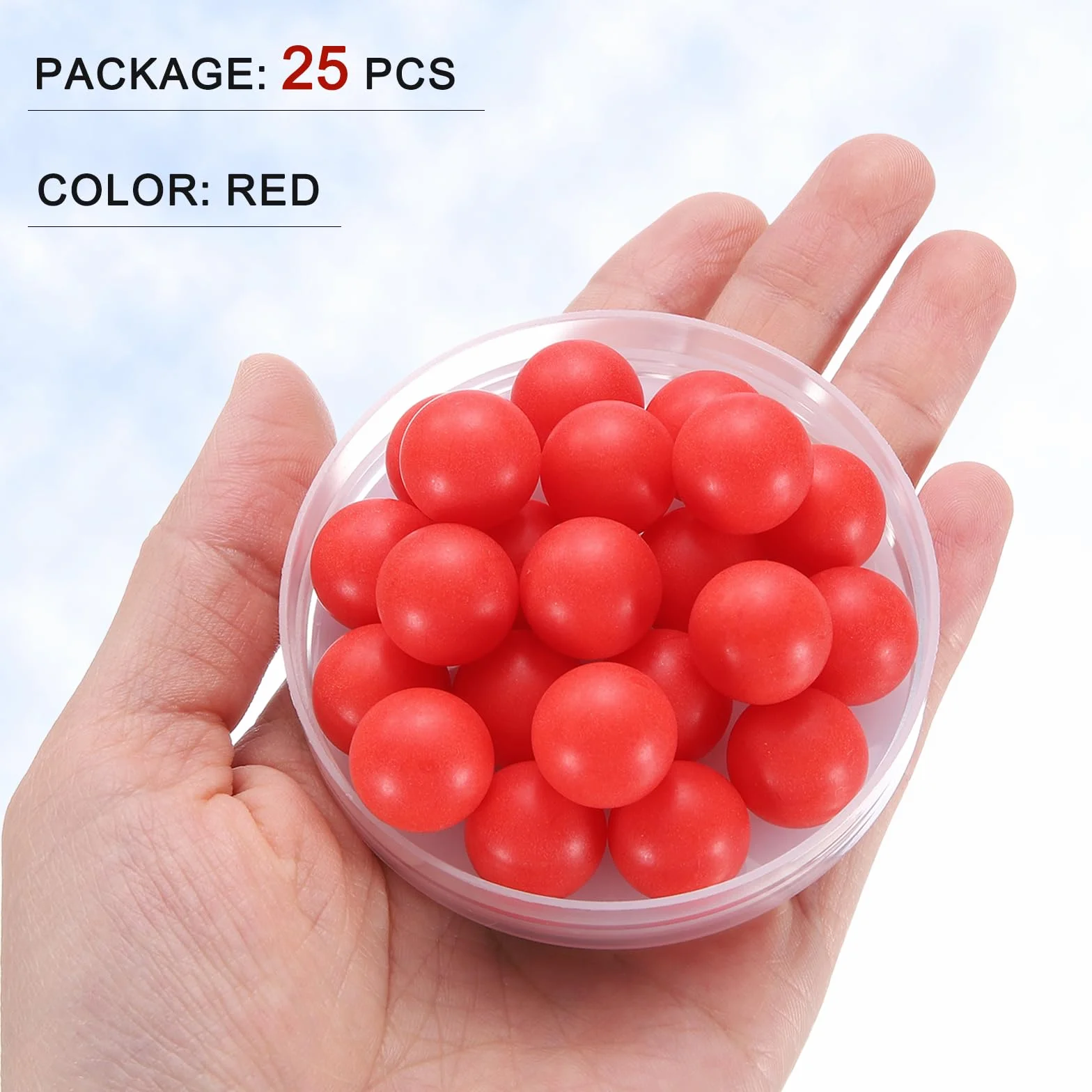 QUARKZMAN 25 Piezas Bolas Cojinete Plástico PP 15mm Precisión G2 Rojo