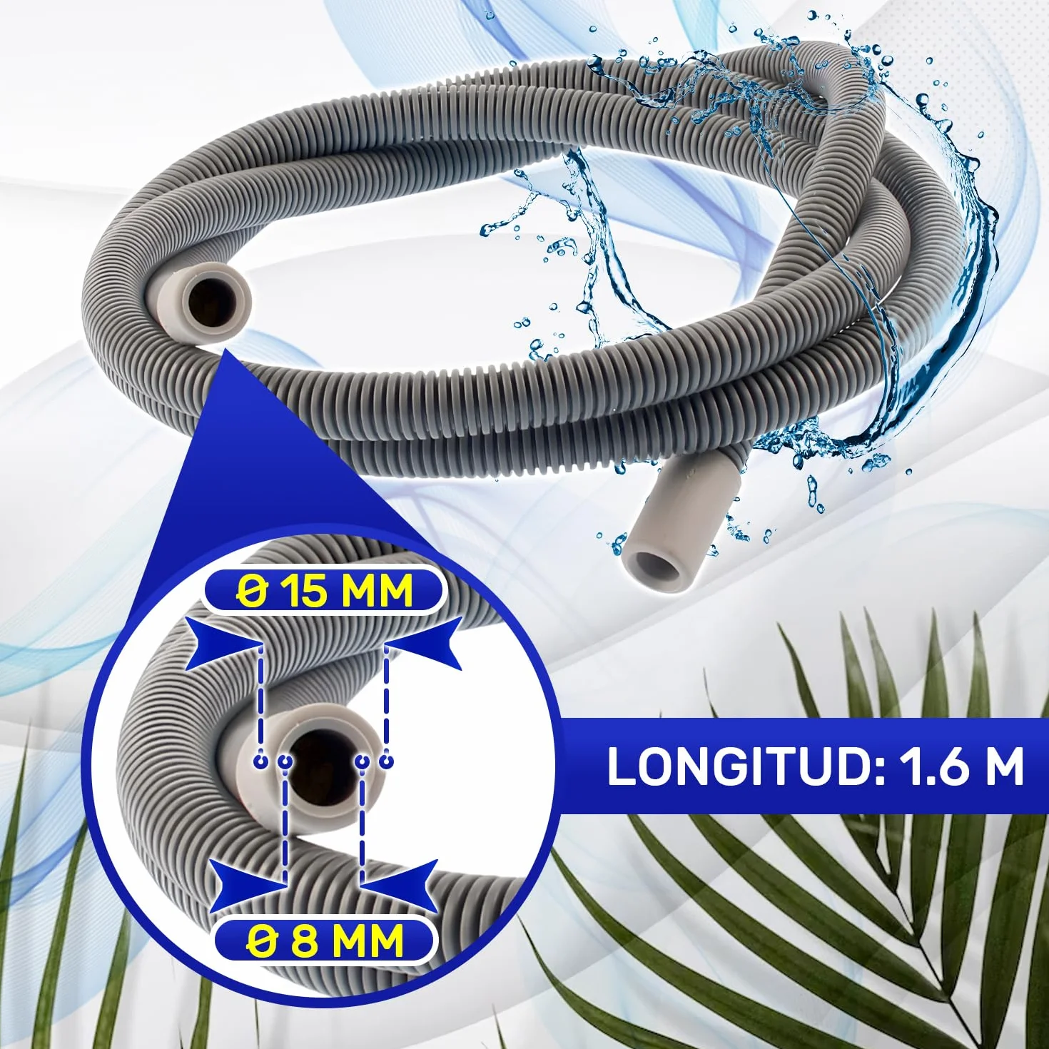 Tubo Desagüe Secadora Beko 1,6 m Original 2951260100 - MONTERAL