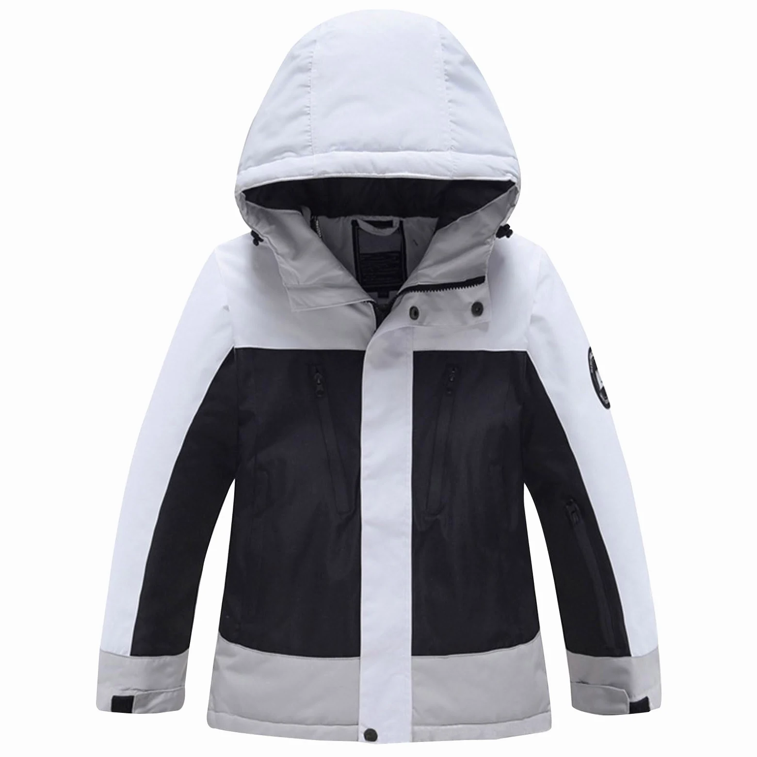 Traje de esquí infantil de 2 piezas, resistente al viento, impermeable, chaqueta de esquí con capucha + pantalones de esquí, transpirable, cálido, traje de nieve acolchado para niños y niñas
