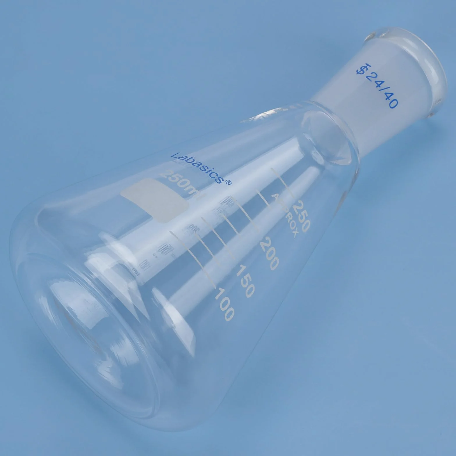 Labasics Vidrio 24/40 Erlenmeyer Matraz, Borosilicato Pared Gruesa, 250 ml