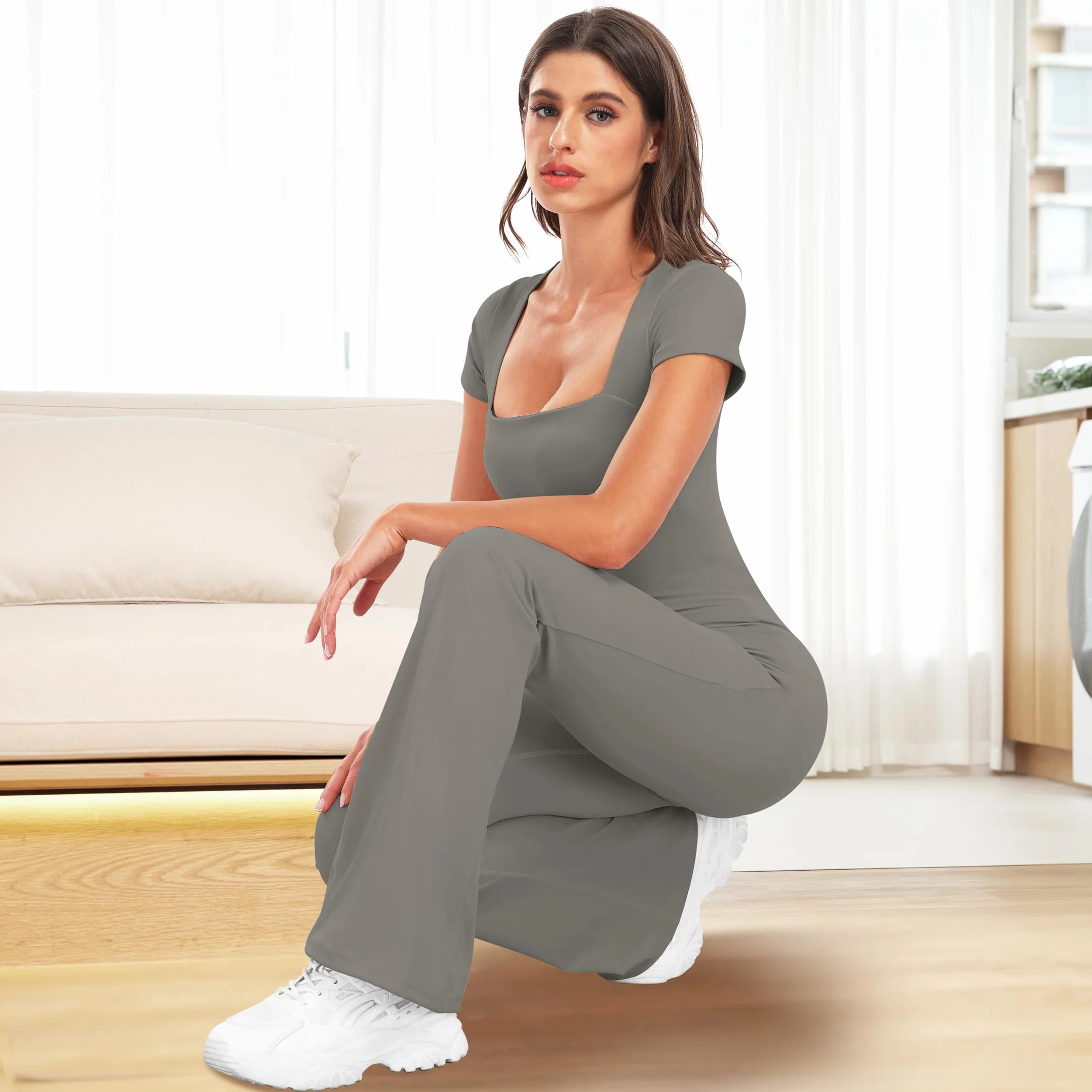 UNIQUEBELLA Las mujeres Leotard Jumpsuit, Deportes Stretchy Pullover Jumpsuit Suit - Jumpsuit Sportswear Leotard Forma Fitness Jumpsuit Suit
