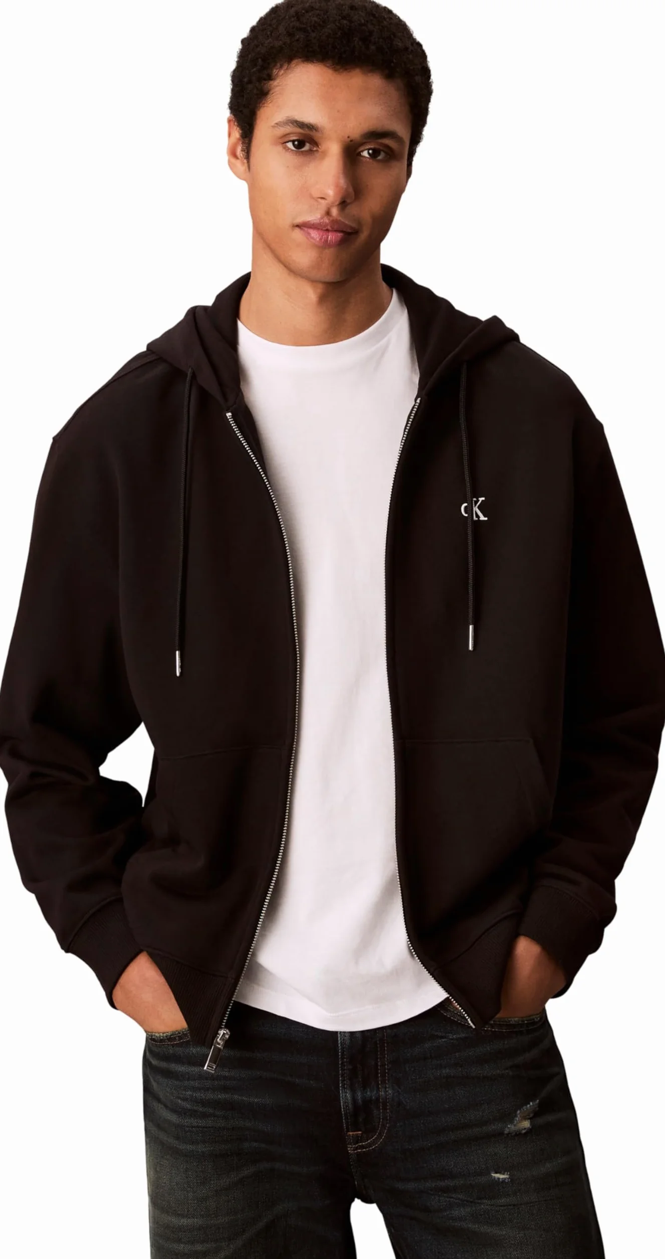 Calvin Klein LS EU 350terry Monogram FZ Hoodi Lv04rd240g Sudaderas Hombre