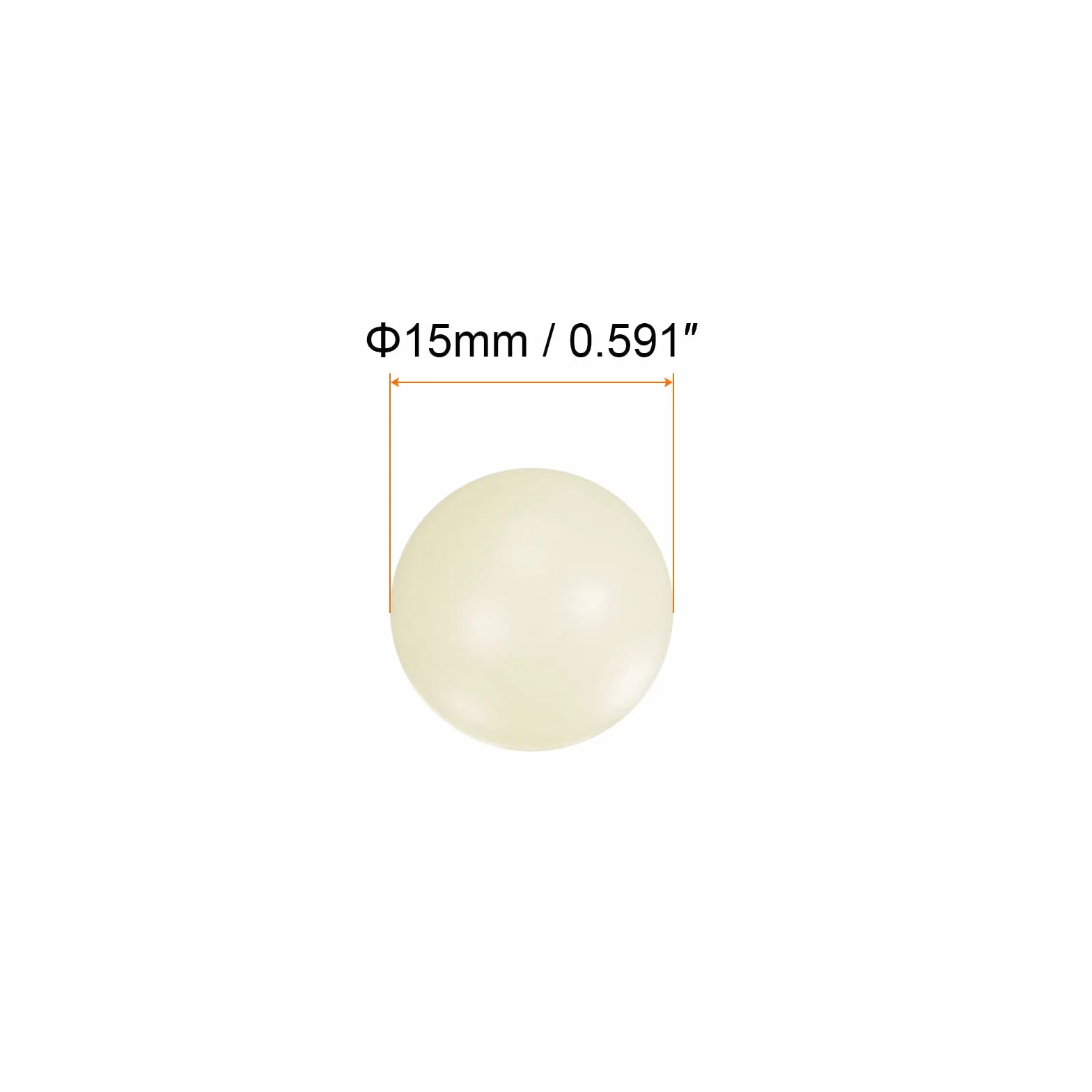 POM Nylon Bolas Plástico Sólido 15mm G3 Precisión Rodamiento Bola