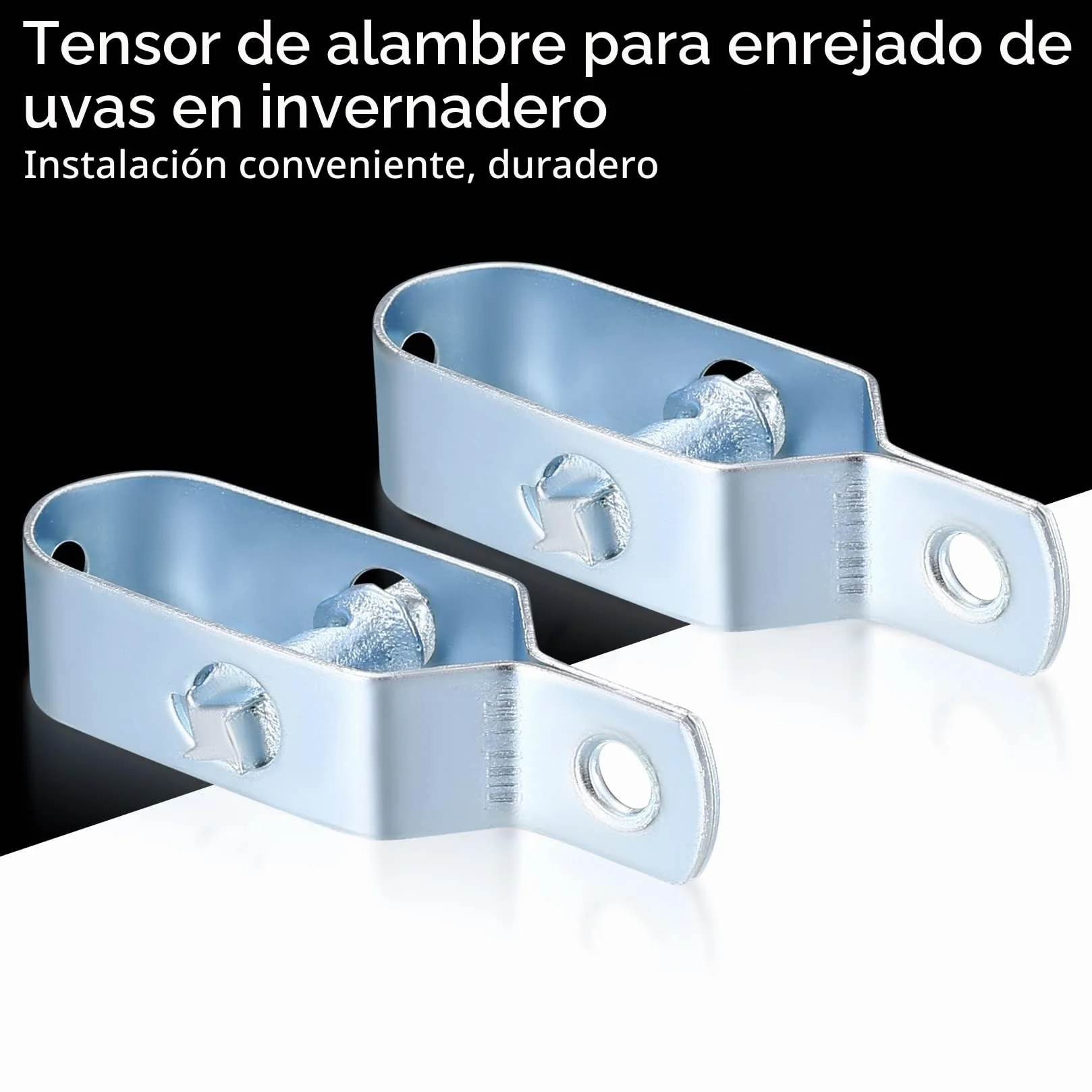 Tensor de Alambre Galvanizado con Trinquete para Malla y Vallas, 10 Piezas Plateado