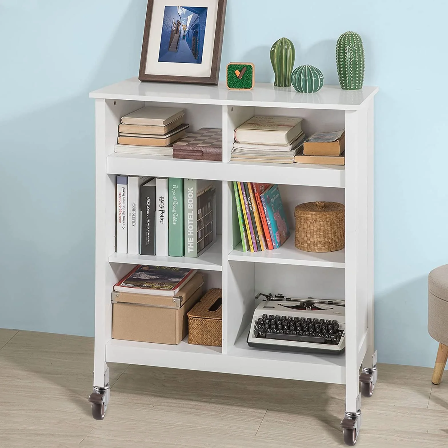 Skelang Ruedas Giratorias Tipo U 50mm con Freno de Goma para Muebles, Capacidad 27kg