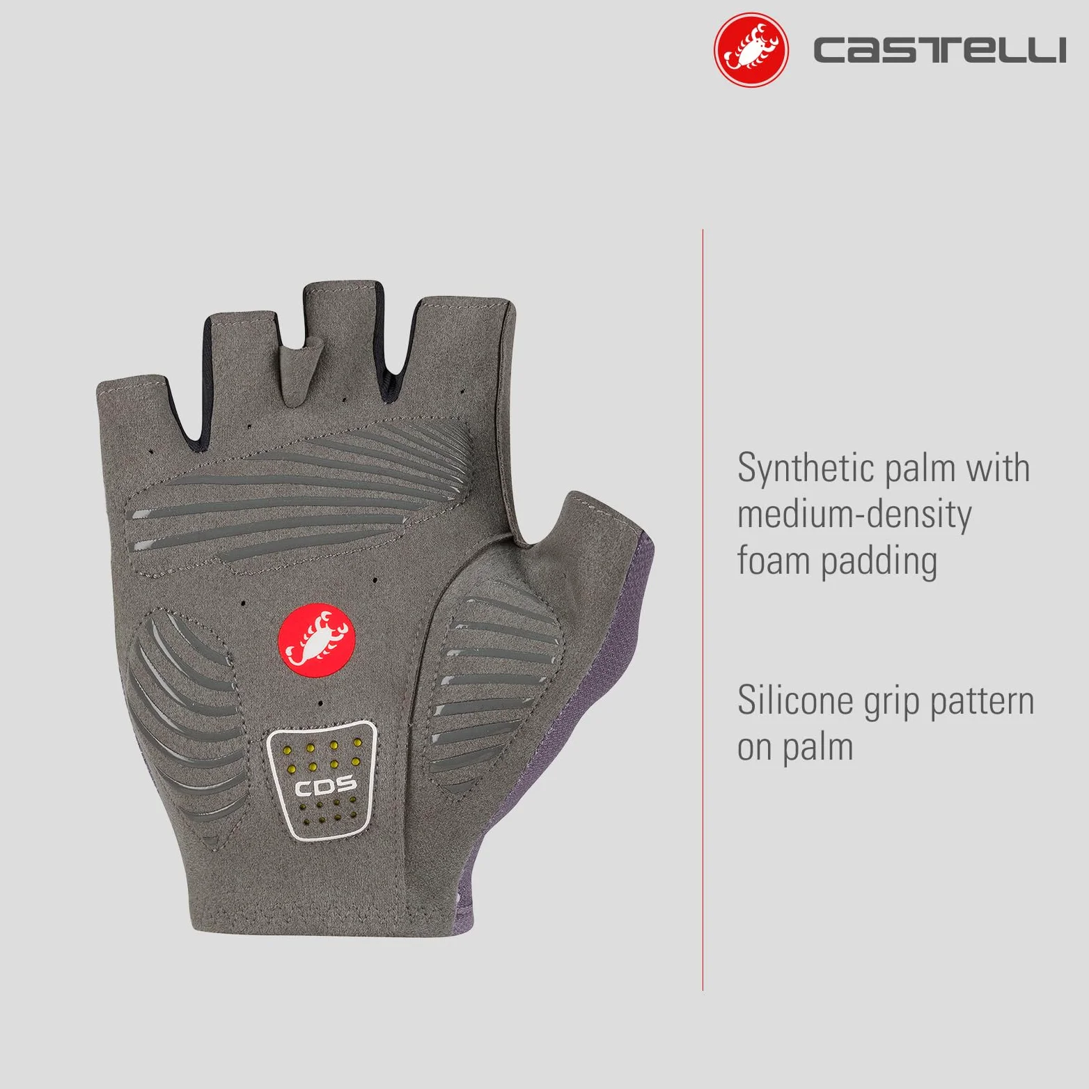 CASTELLI Competizione 3 - Guantes de ciclismo transpirables para hombre, con acolchado de espuma y agarre de silicona