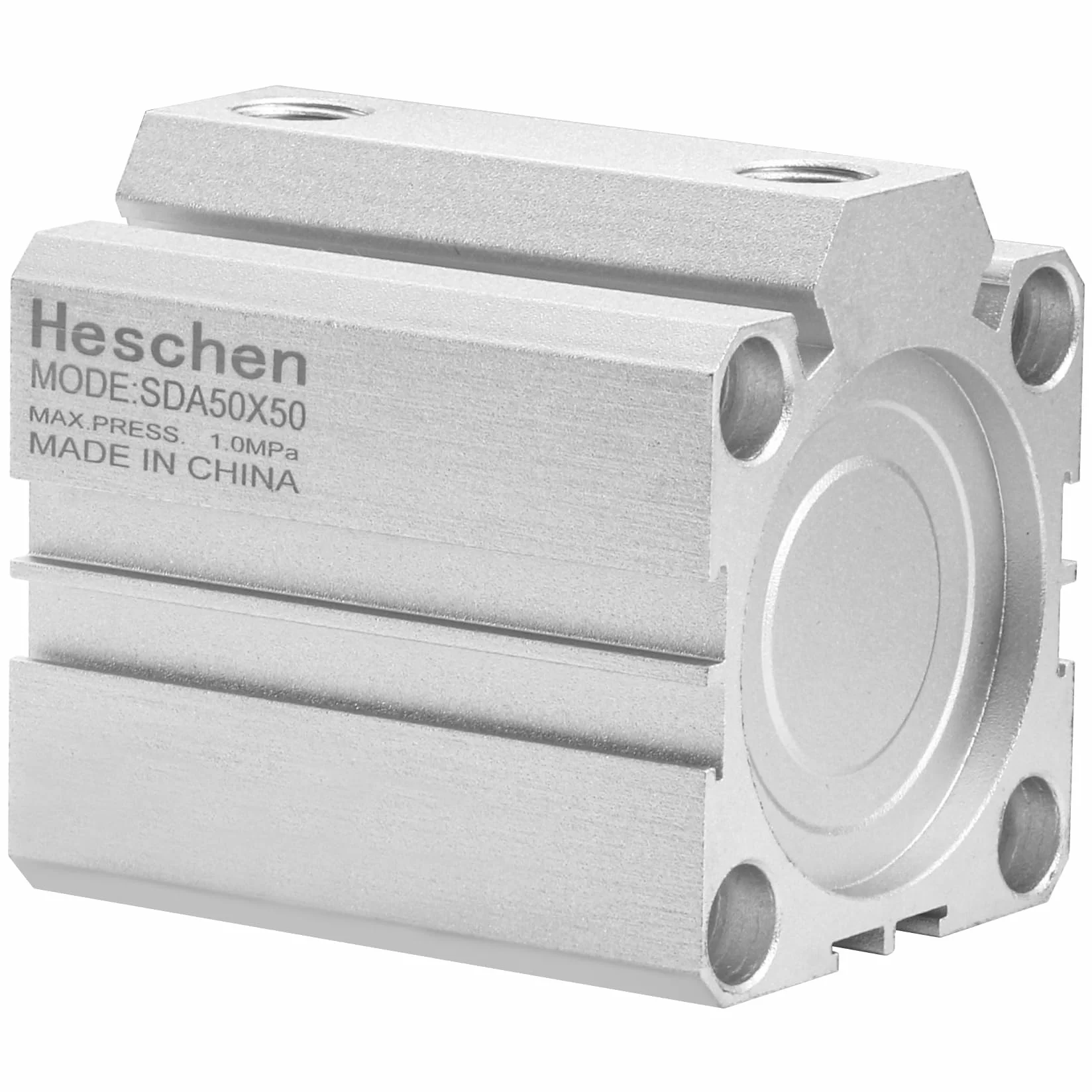 Heschen Cilindro Neumático Compacto SDA 50-50 Doble Efecto 50mm Carrera 1/4 PT