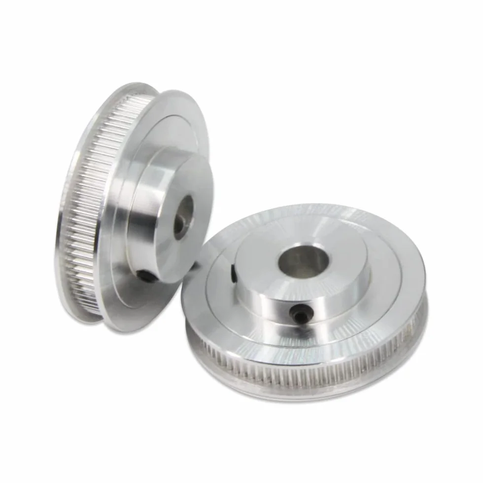 Polea de correa dentada GT2 de aluminio 20-80 dientes 10mm 6mm 2 unidades