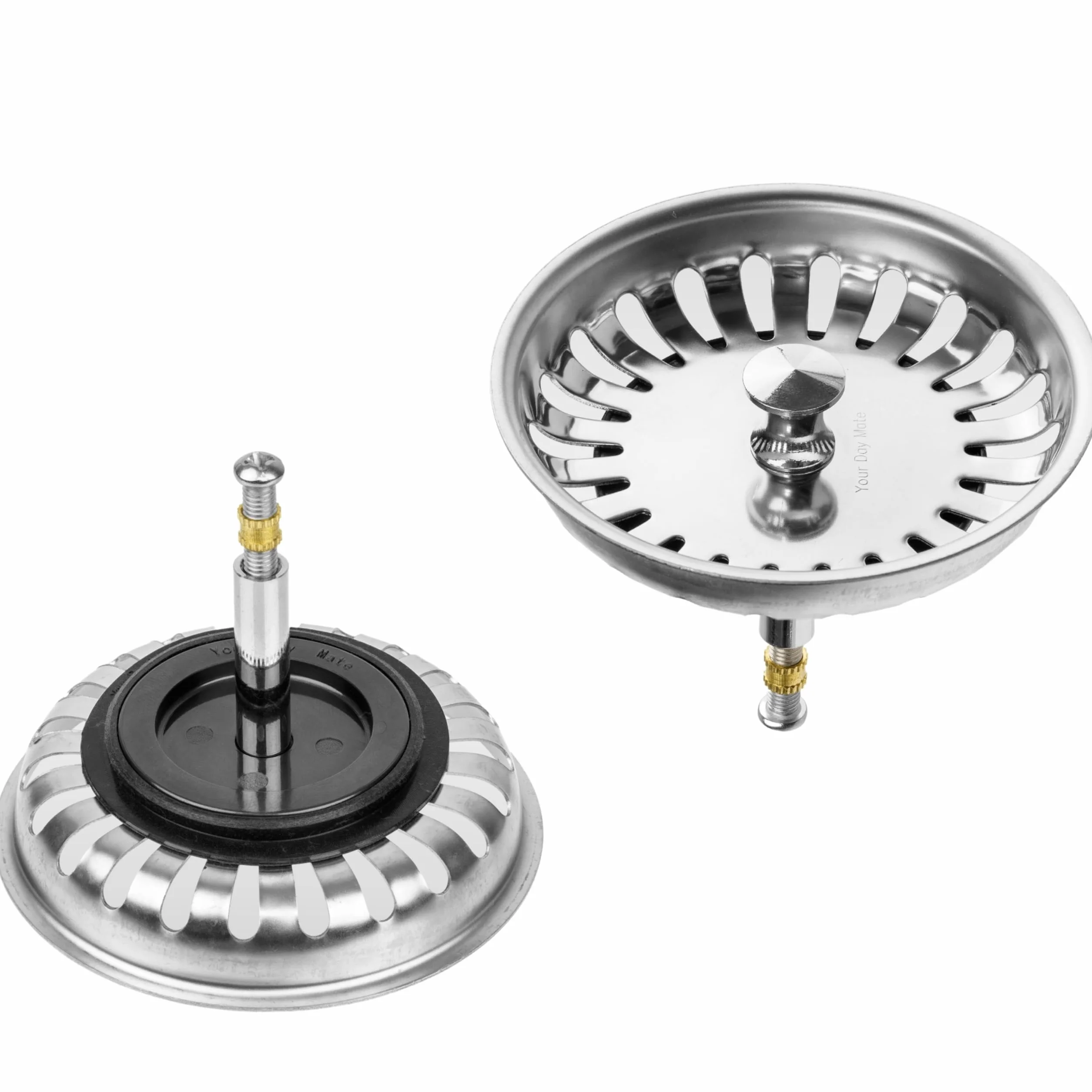 Cesto Colador para Fregadero de Cocina Ø 82 mm Recambio 125555 Compatible 3,5" Blanco 24 Ranuras