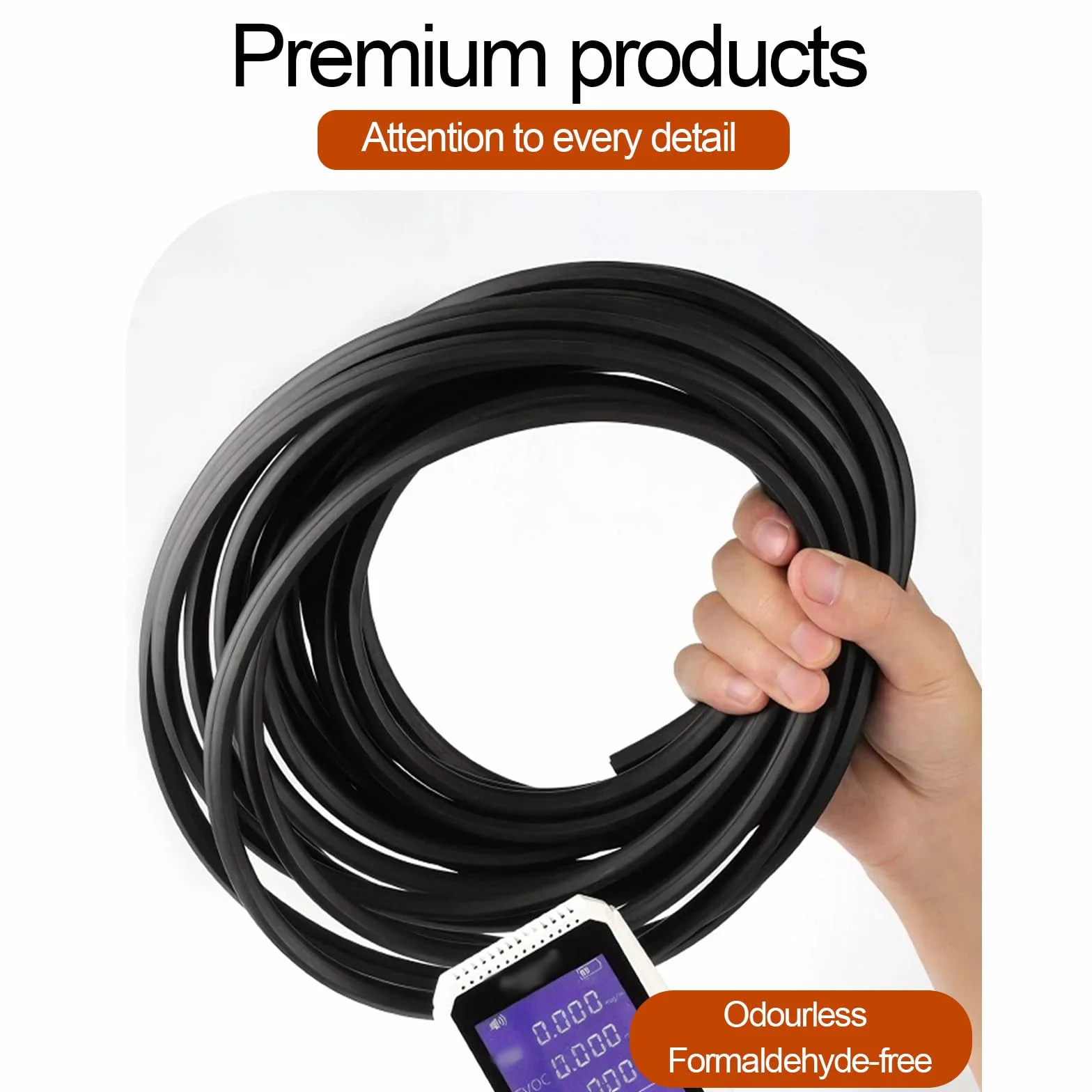 Perfil Protector de Bordes de Goma EPDM en Forma de U para Puertas de Coche 1,5 mm x 6 m