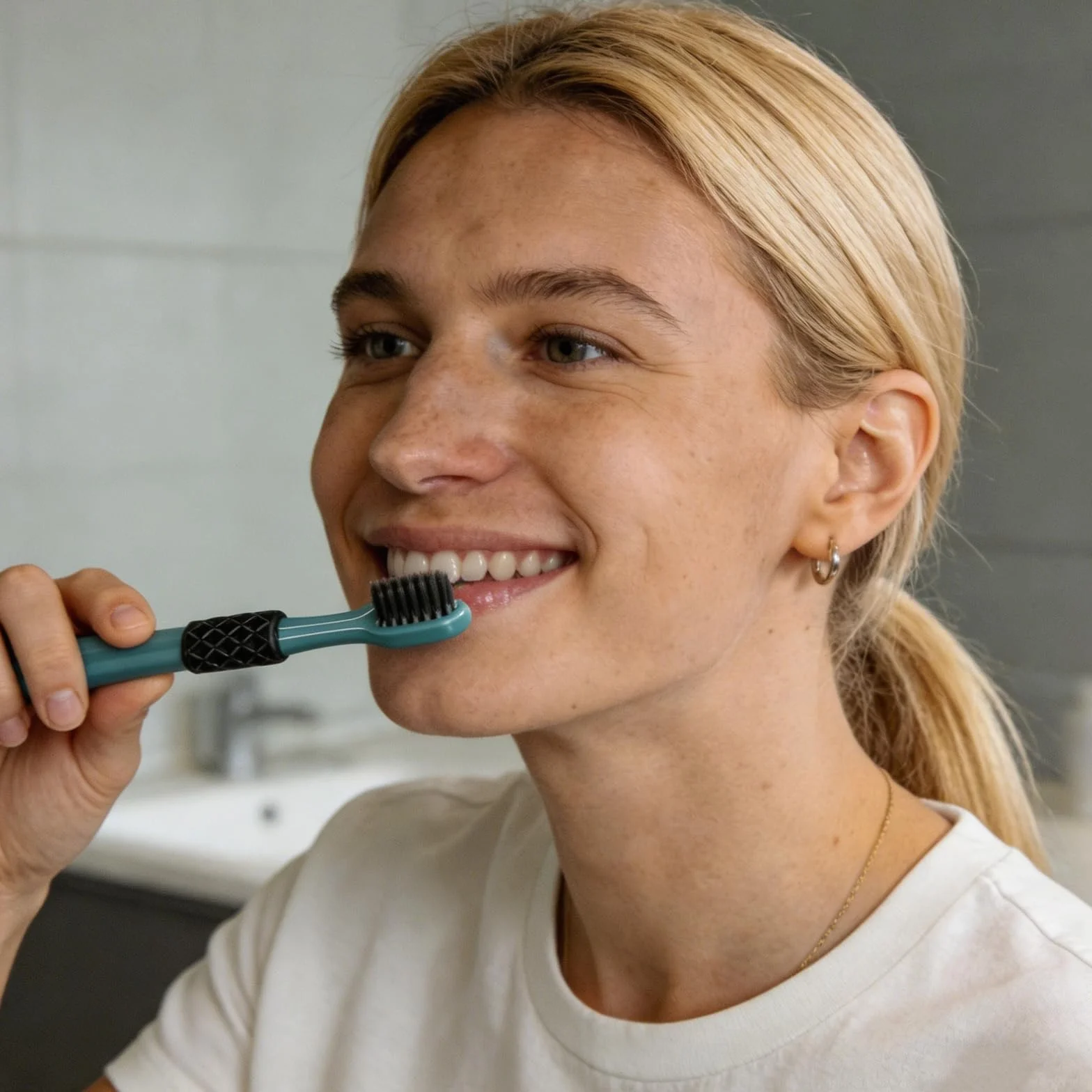 Cepillo de dientes de tres cabezales suave para adultos juego de viaje 3 lados
