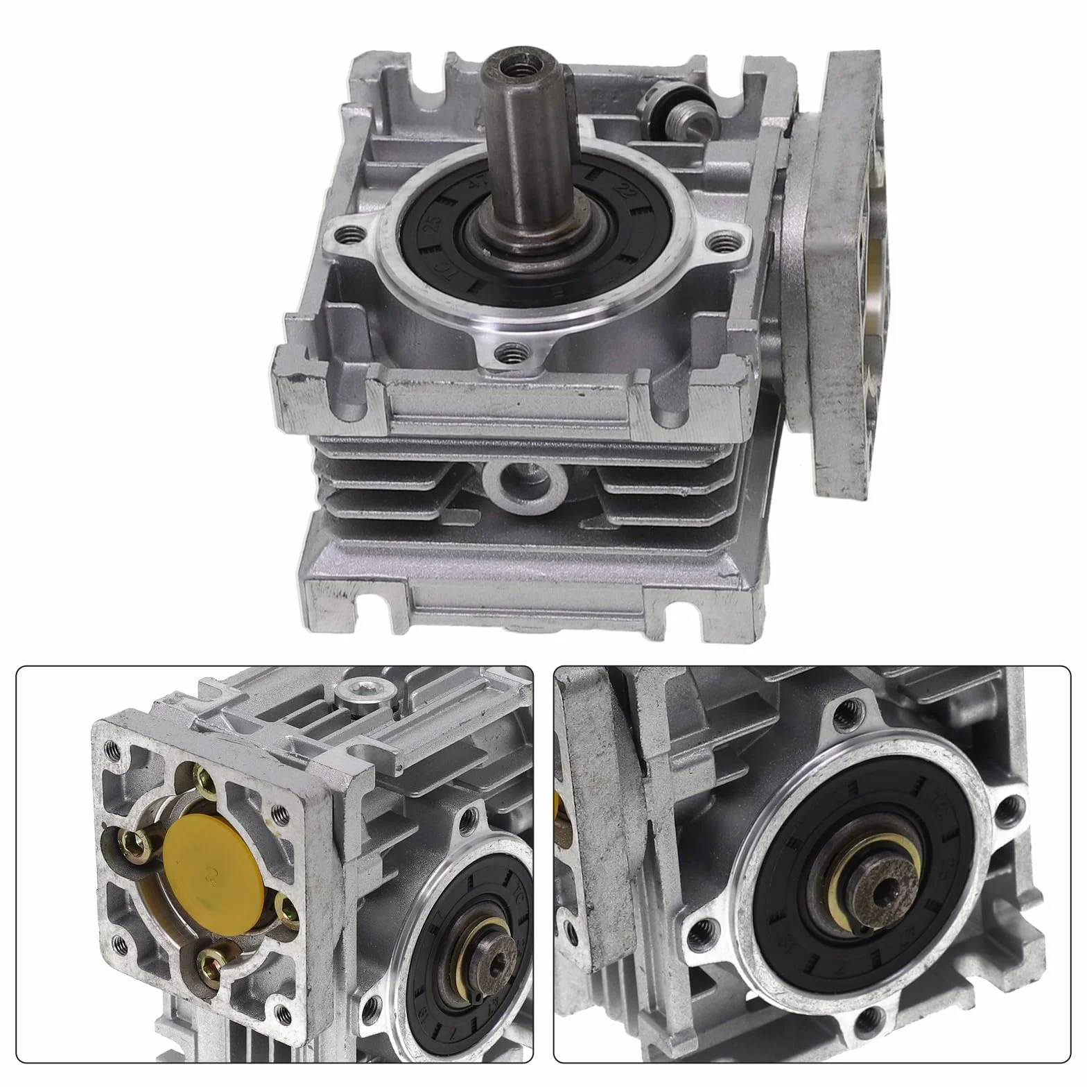 Reductor de engranaje sin fin RV030 para motor paso a paso NEMA 23, eje 14 mm, relación 5:1