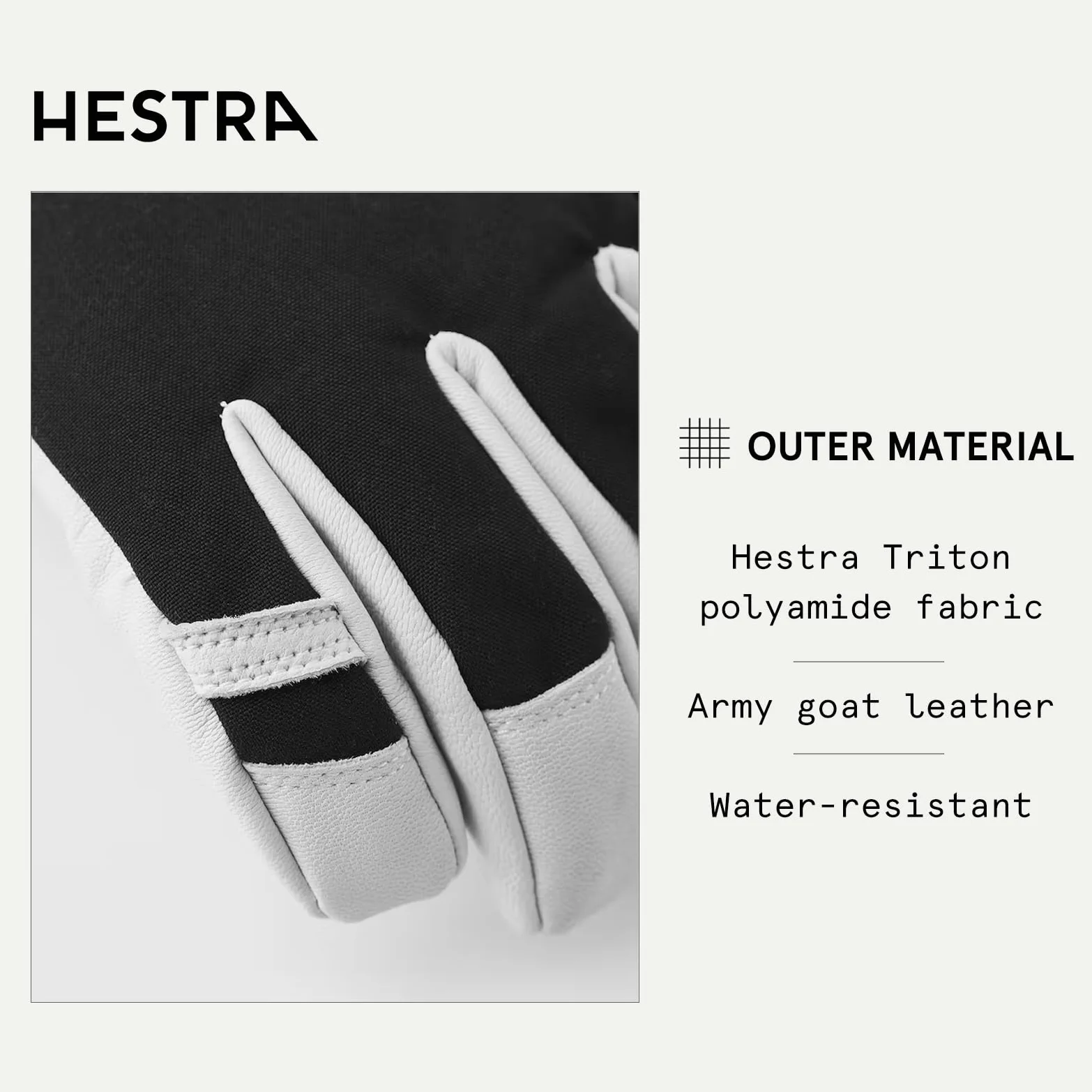 HESTRA Army Leather Heli SKI Handschuh 20254 Black