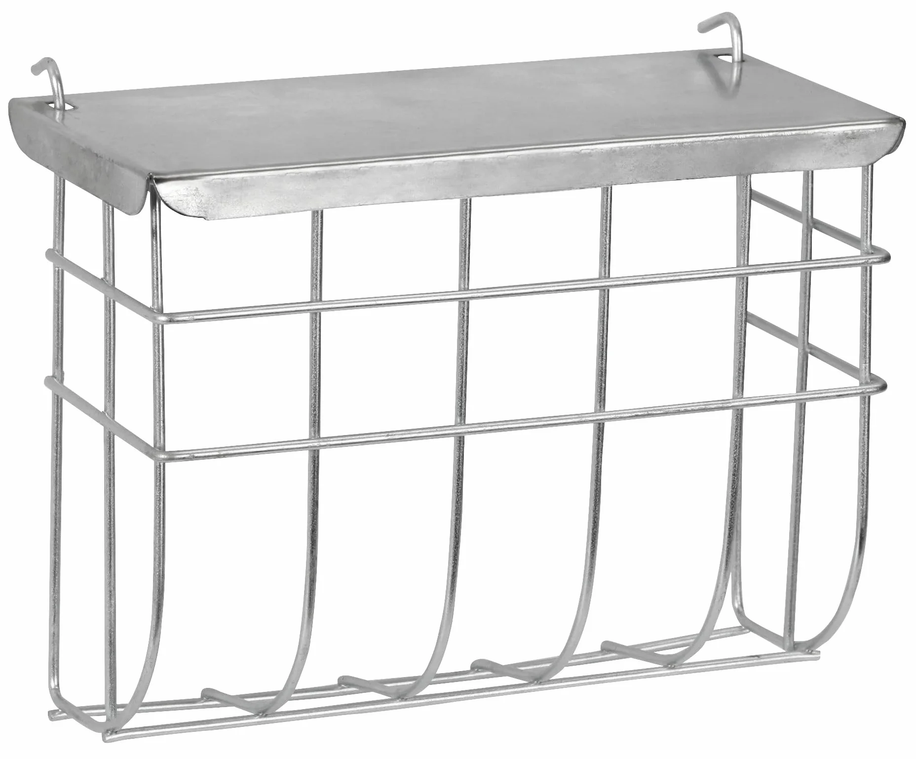 Kerbl Comedero para heno metal galvanizado 25x9x17 cm con tapa colgar