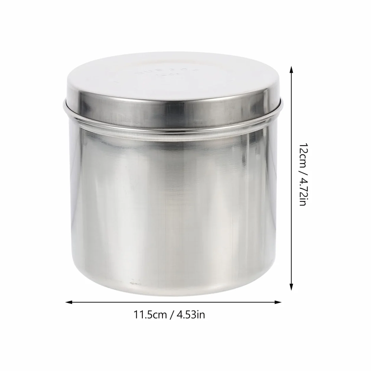 Frasco de Acero Inoxidable 4.72x4.52x4.52in para Almacenamiento de Ungüento con Sellado Hermético