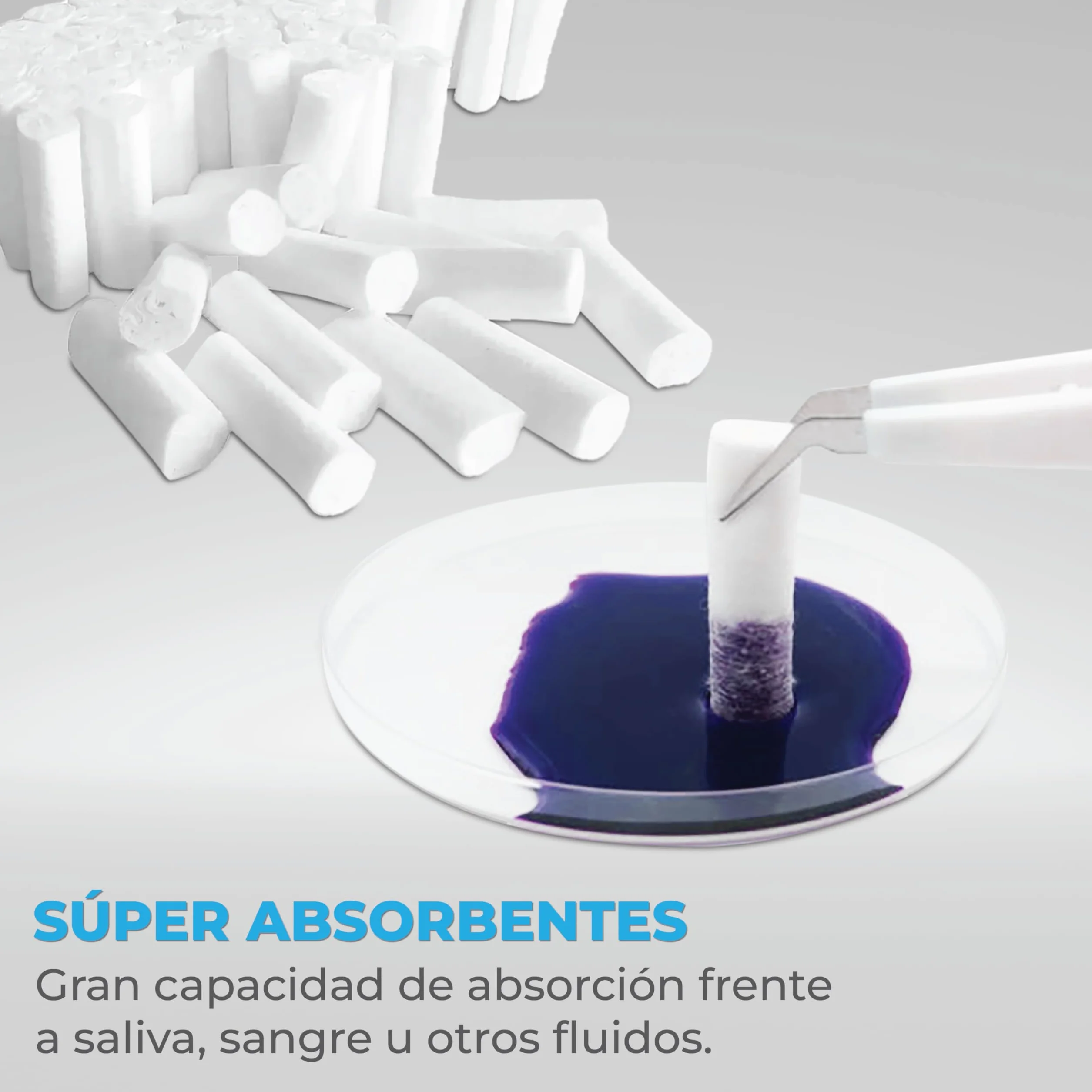 Rollos de Algodón Dental 15 Piezas (600 Rollos) para Sangrado Nasal o Bucal