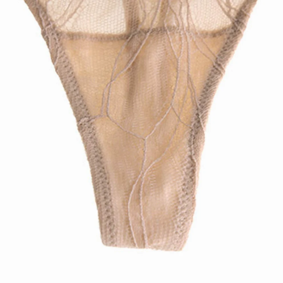 Tanga Transparente De Encaje Sexy, Ropa Interior Sexy De Cintura Baja De Encaje Femenino Gris, Albaricoque, Negro (Color : Apricot, Size : M)