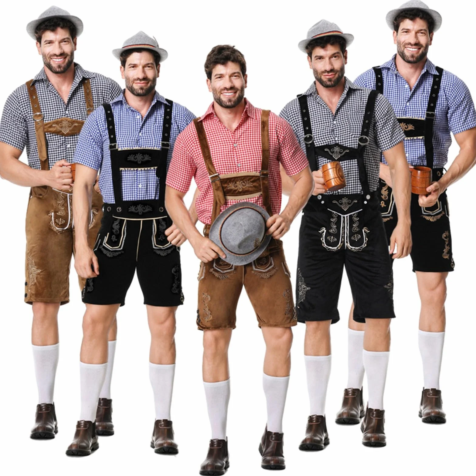 Pantalones de piel para hombre, Oktoberfest, traje de verano, incluye pantalones de chándal cortos, pantalones cortos de moto, pantalones bávaros, de piel, elegantes, para traje regional