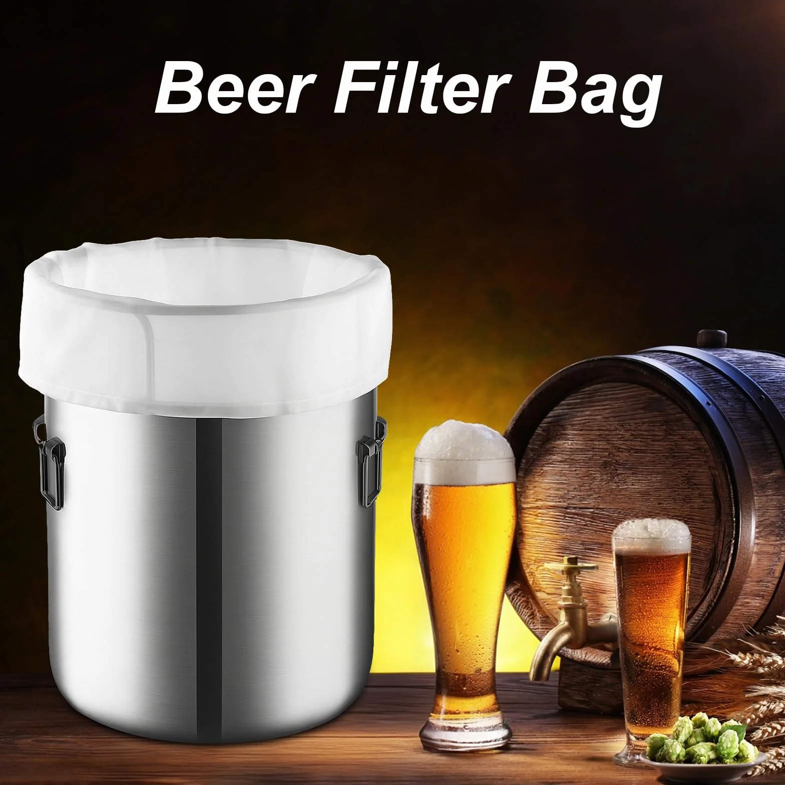Bolsas de Filtro de Malla Fina para Leche de Nueces, Cerveza, Fruta, Verdura, Vino - Saco de Filtración