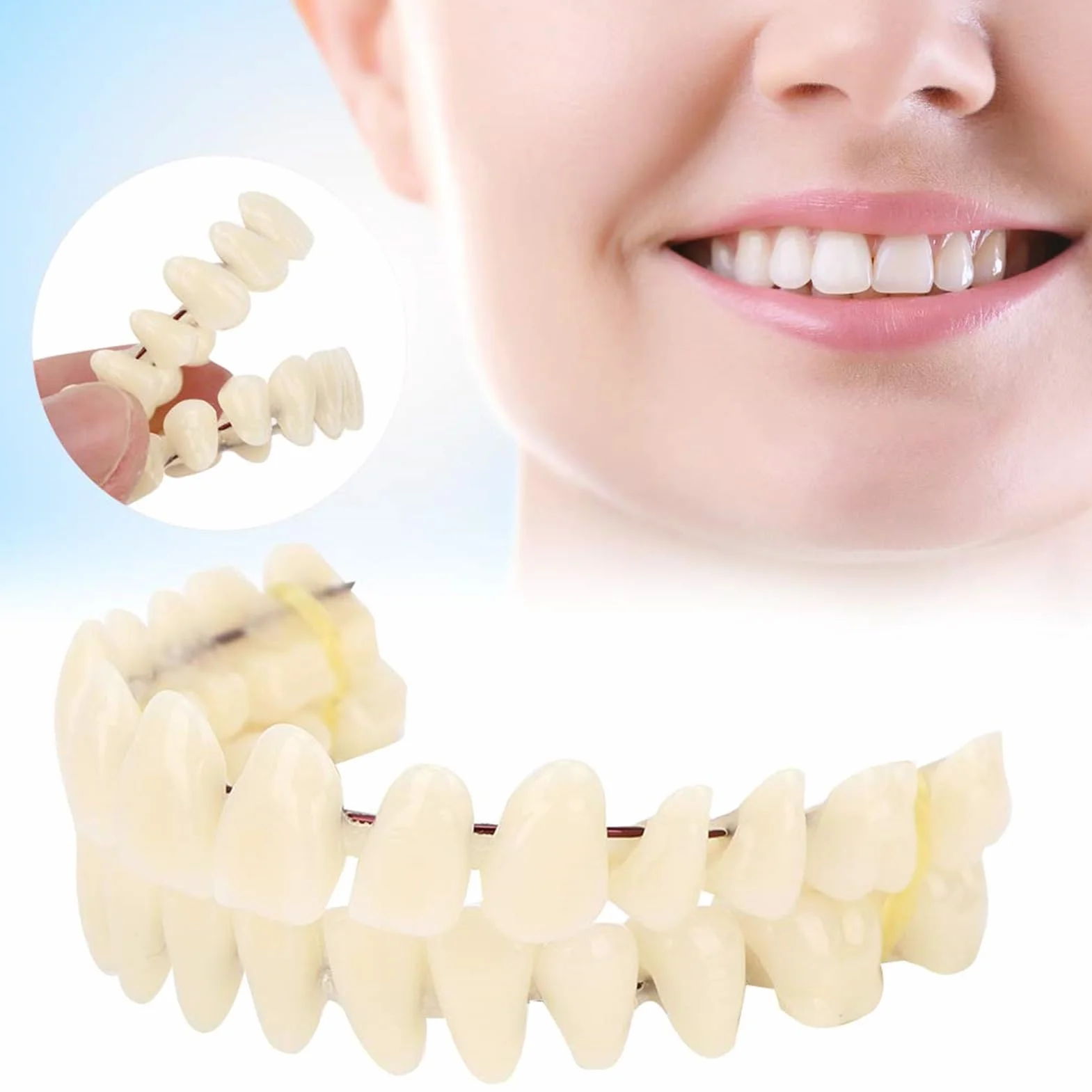 Juego de dientes postizos de resina, modelo de enseñanza dental, 280 piezas, suministro dental