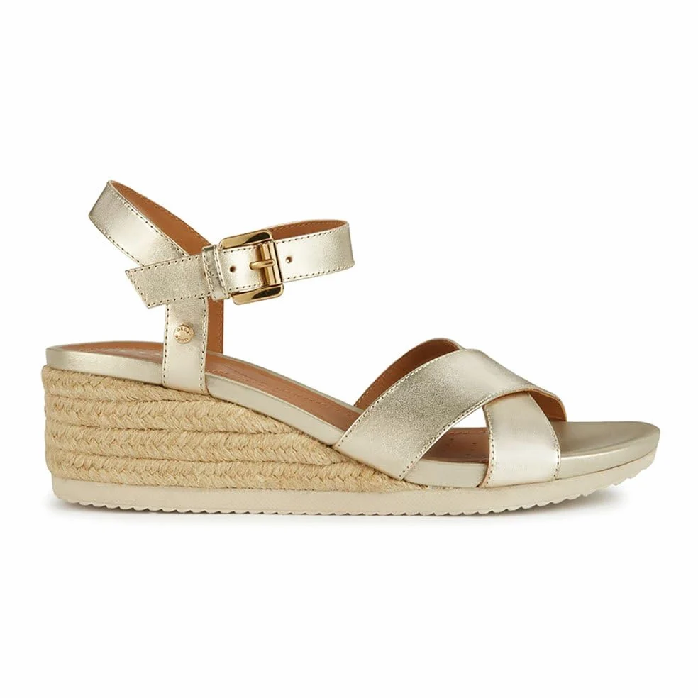 Geox D Ischia Corda C, Sandalias para Mujer