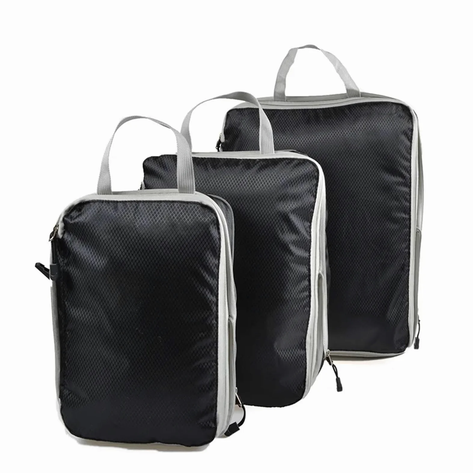 Organizador Para Maletas Cubos de embalaje plegables y comprimibles, bolsa viaje impermeable, maleta nailon, portátil con bolso, organizador equipaje(Light blue)