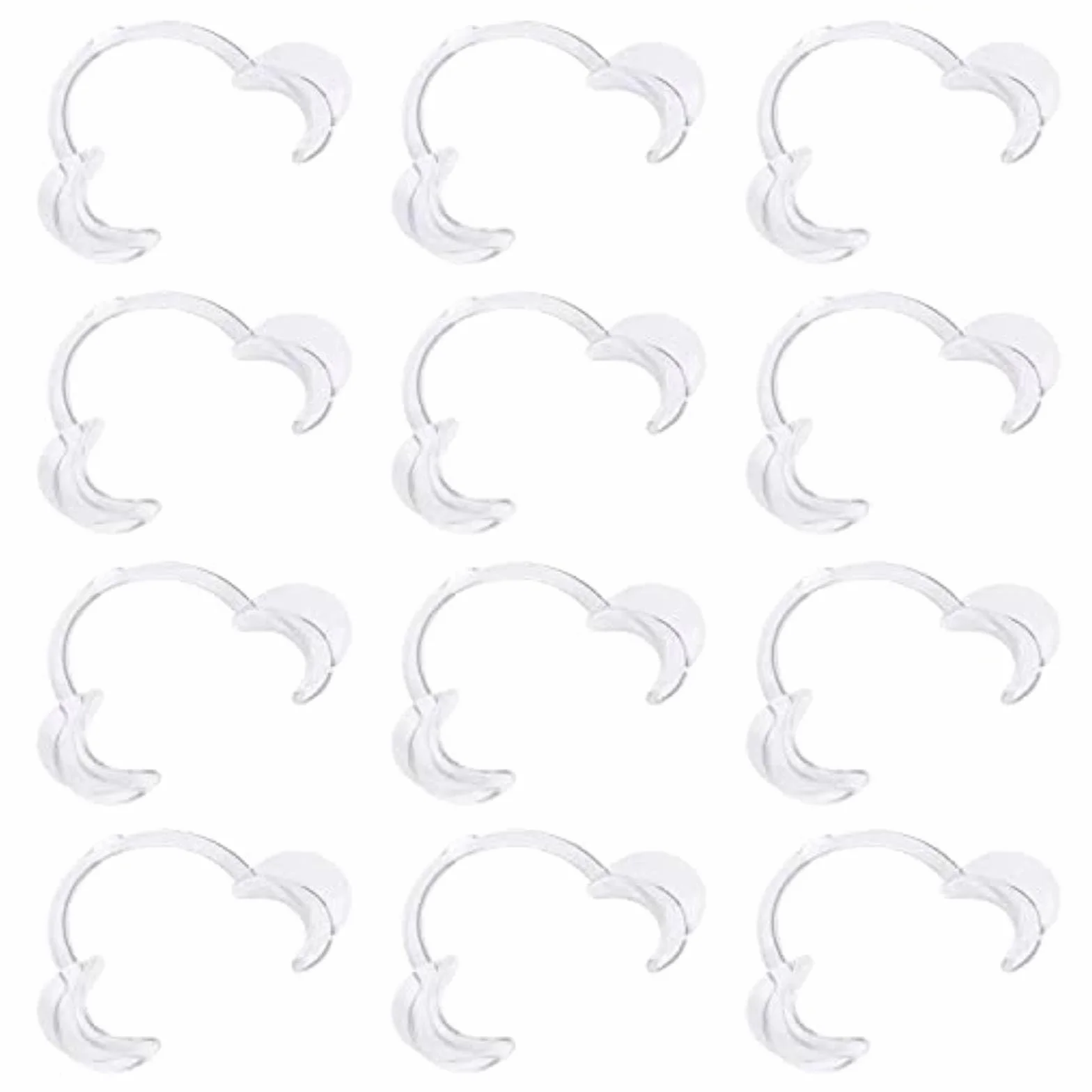 Vicloon Abridor de Boca Dental 12 PCS Retractores de Mejilla en forma de C Blanqueamiento de Dientes para Adultos