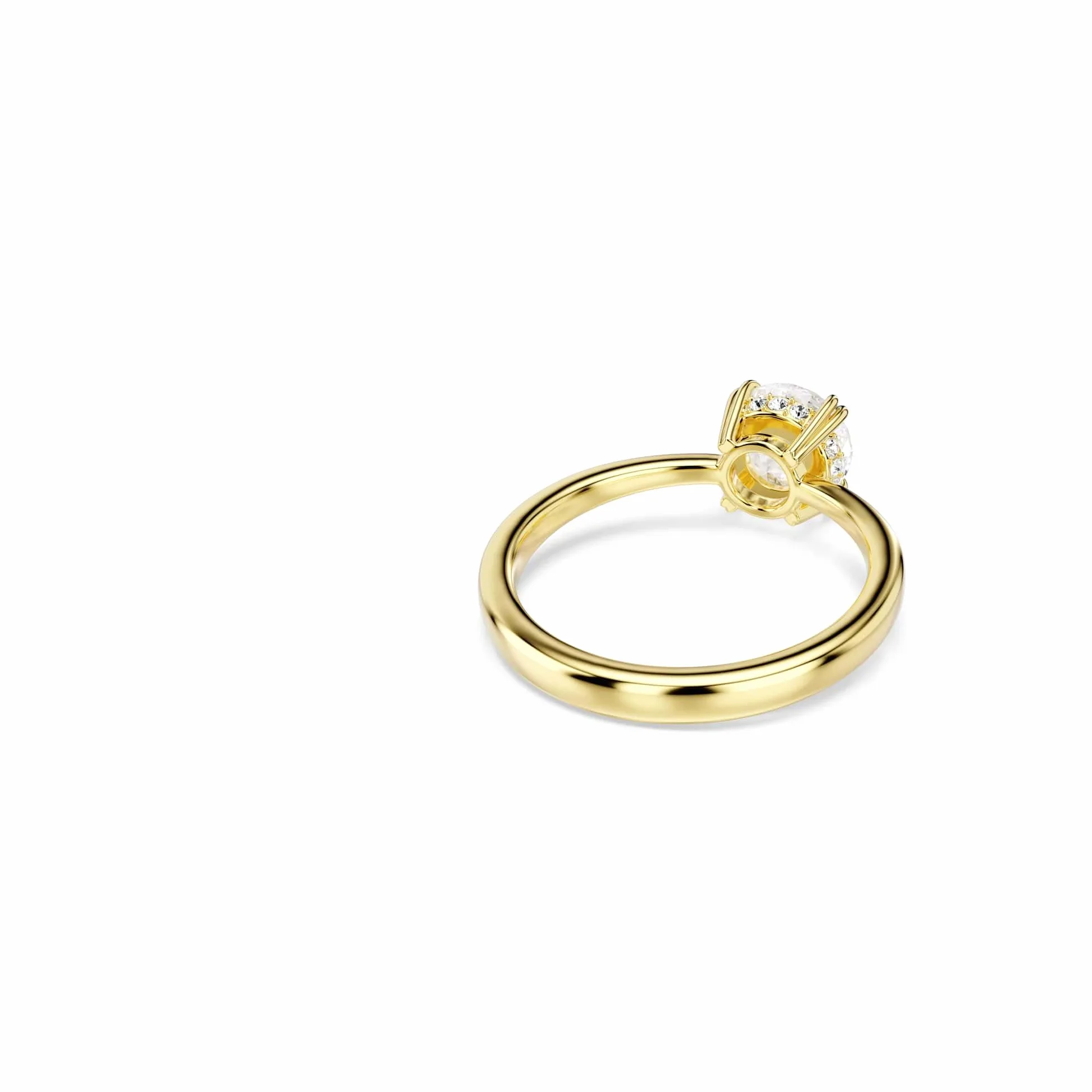 Swarovski Stilla Colección anillo cocktail, talla redonda, blanco